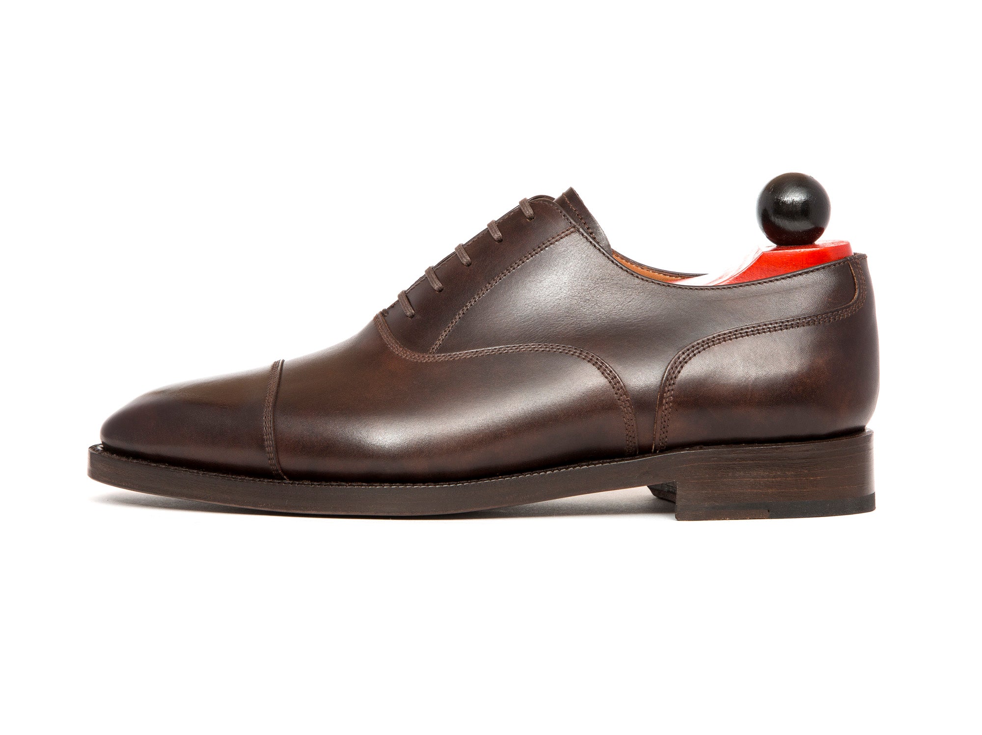 Magnolia - MTO - Dark Brown Museum Calf - MGF Last - Double Leather Sole-Made To Order Classic Captoe Cap Toe Oxfords-J.FitzPatrick Footwear
