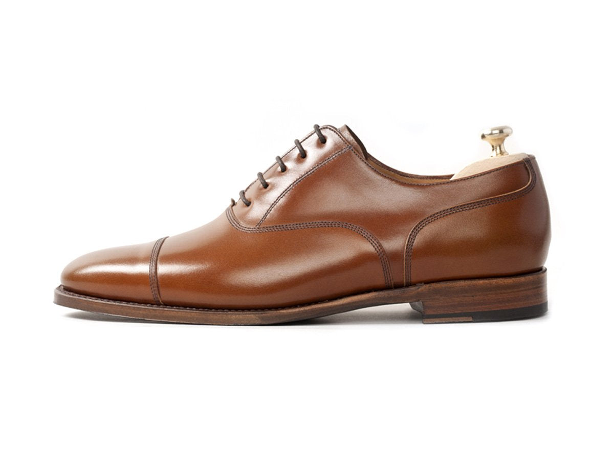 Magnolia - MTO - Maple Calf - TMG Last - Antique Single Leather Sole-Made To Order Classic Captoe Cap Toe Oxfords-J.FitzPatrick Footwear