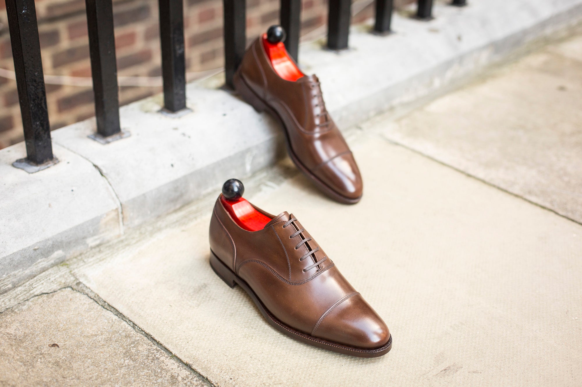 Magnolia - MTO - Mocha Calf - TMG Last - Single Leather Sole-Made To Order Classic Captoe Cap Toe Oxfords-J.FitzPatrick Footwear