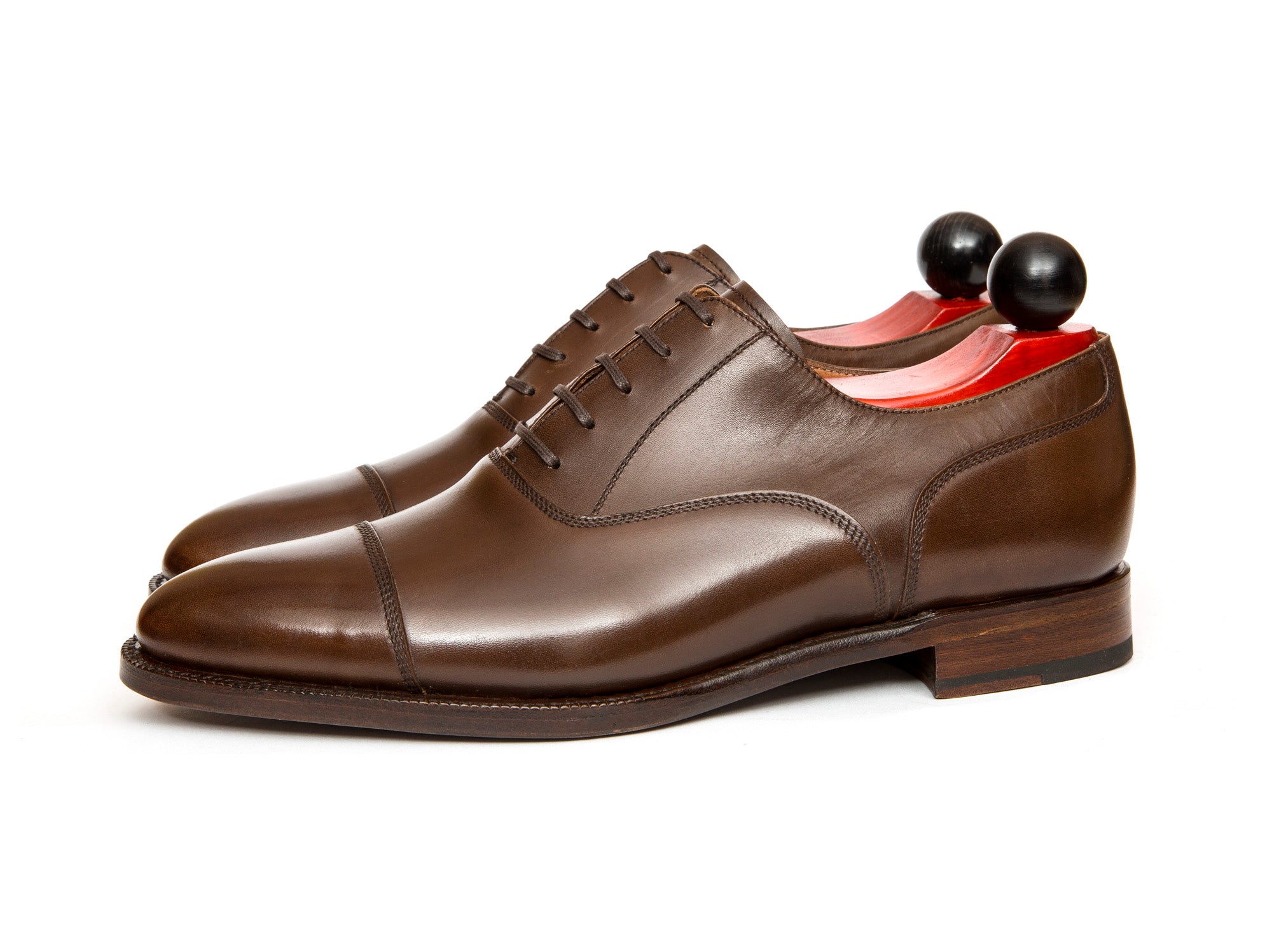 Magnolia - MTO - Mocha Calf - TMG Last - Single Leather Sole-Made To Order Classic Captoe Cap Toe Oxfords-J.FitzPatrick Footwear