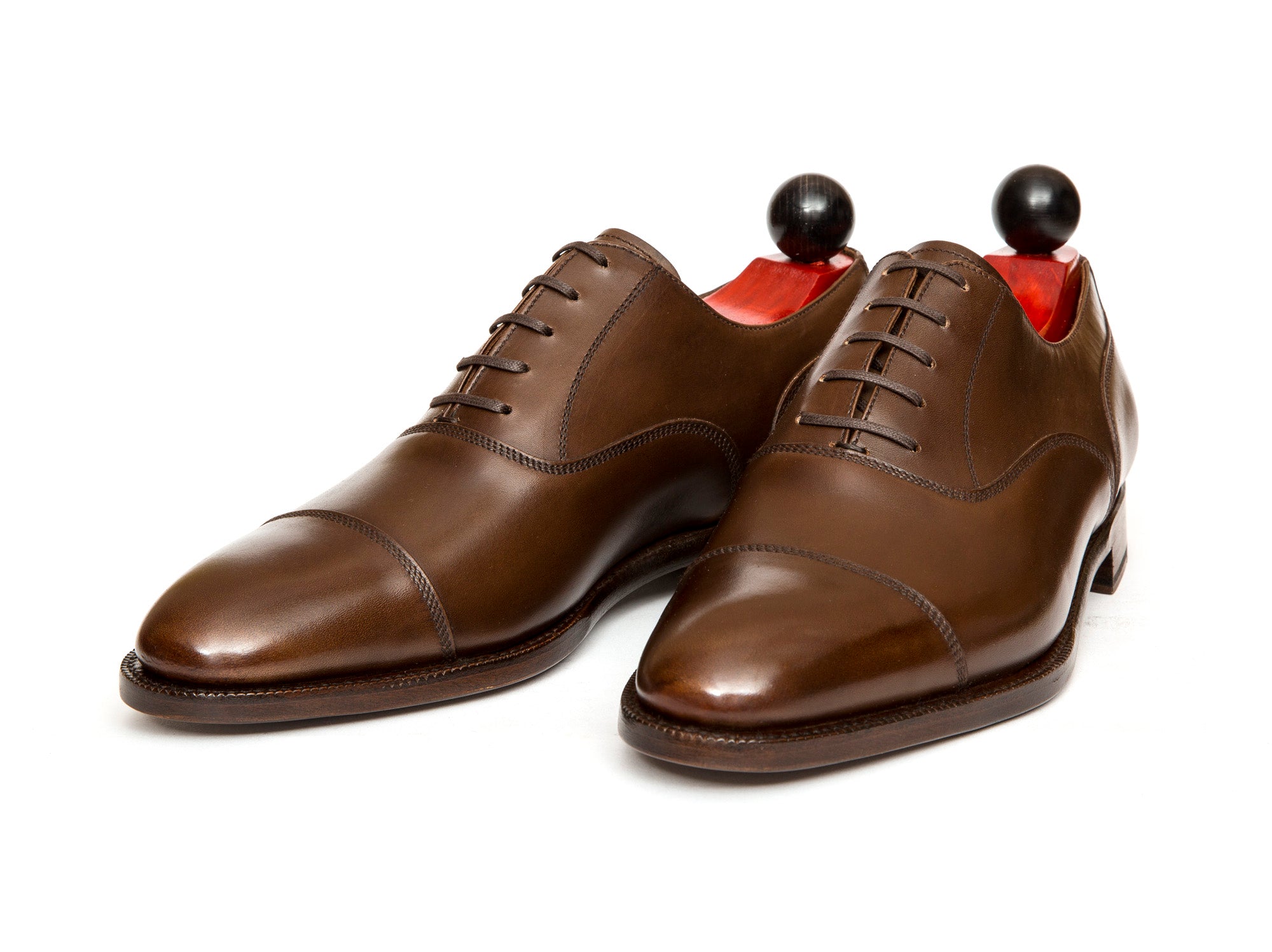 Magnolia - MTO - Mocha Calf - TMG Last - Single Leather Sole-Made To Order Classic Captoe Cap Toe Oxfords-J.FitzPatrick Footwear