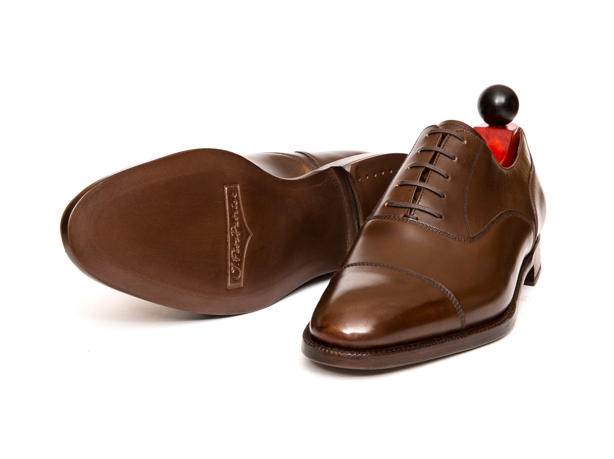 Magnolia - MTO - Mocha Calf - TMG Last - Single Leather Sole-Made To Order Classic Captoe Cap Toe Oxfords-J.FitzPatrick Footwear