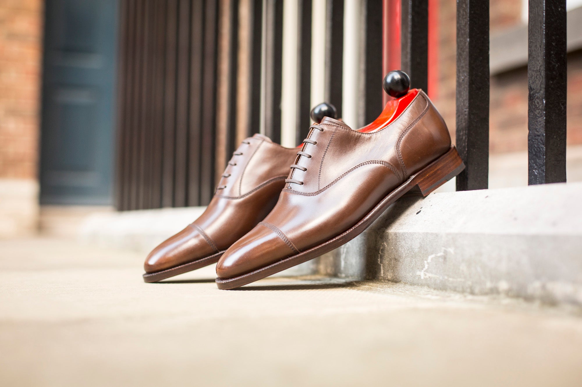 Magnolia - MTO - Mocha Calf - TMG Last - Single Leather Sole-Made To Order Classic Captoe Cap Toe Oxfords-J.FitzPatrick Footwear