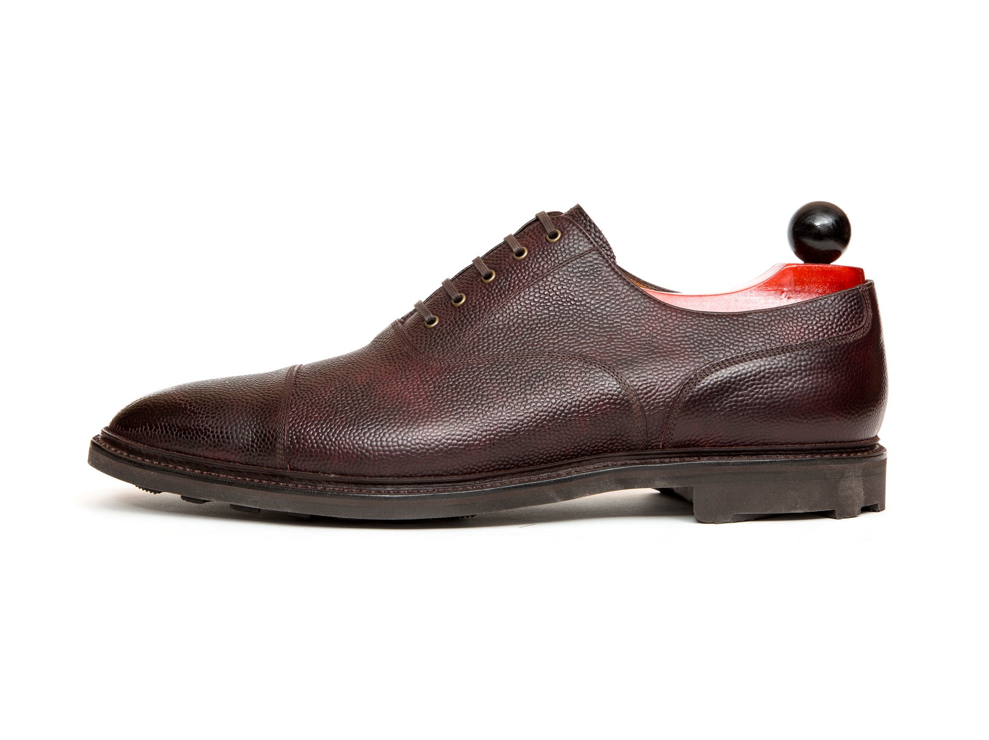 Magnolia - MTO - Plum Museum Grain - TMG Last - Rugged Rubber Sole-Made To Order Classic Captoe Cap Toe Oxfords-J.FitzPatrick Footwear