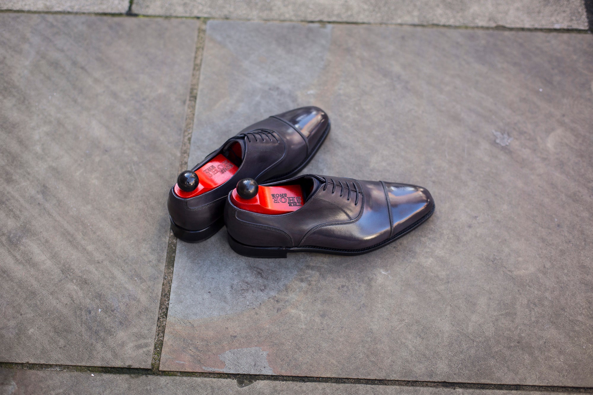 Magnolia - MTO - Shaded Grey Calf - LPB Last - Double Leather Sole-Made To Order Classic Captoe Cap Toe Oxfords-J.FitzPatrick Footwear
