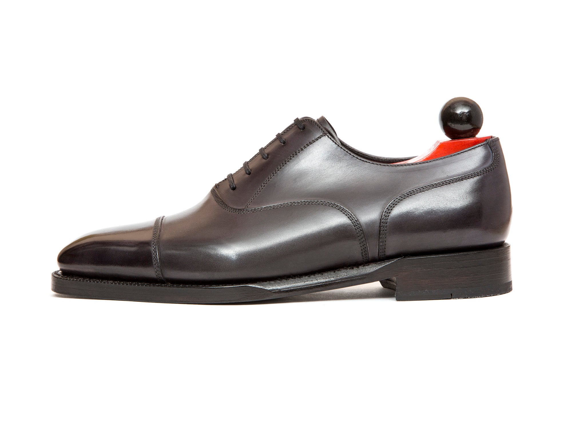 Magnolia - MTO - Shaded Grey Calf - LPB Last - Double Leather Sole-Made To Order Classic Captoe Cap Toe Oxfords-J.FitzPatrick Footwear