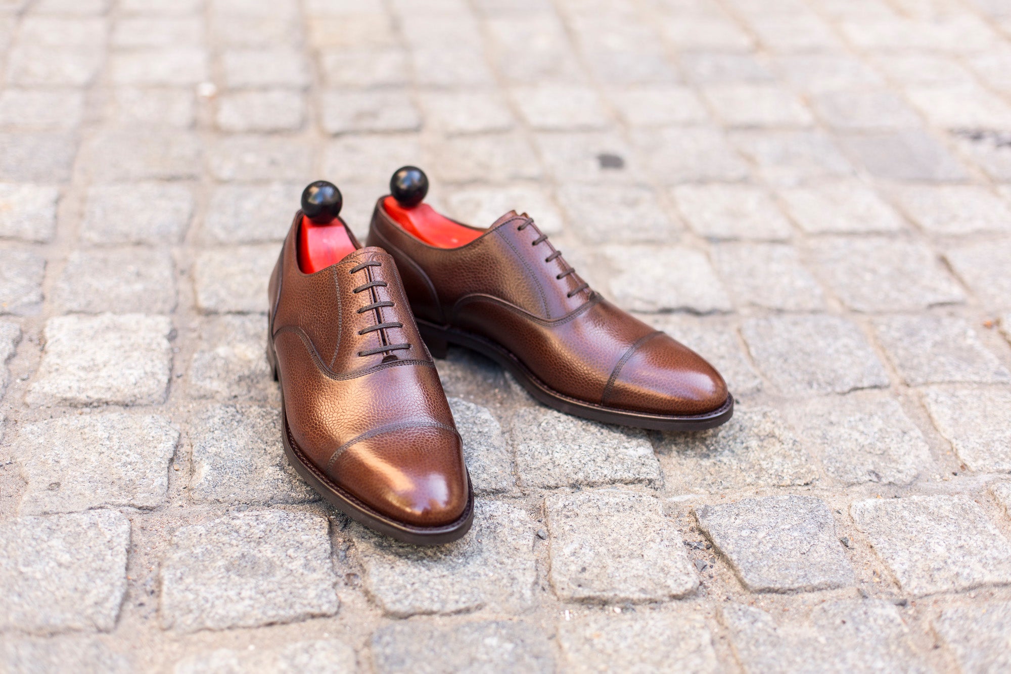Magnolia - MTO - Soft Brown Grain - TMG Last - City Rubber Sole-Made To Order Classic Captoe Cap Toe Oxfords-J.FitzPatrick Footwear