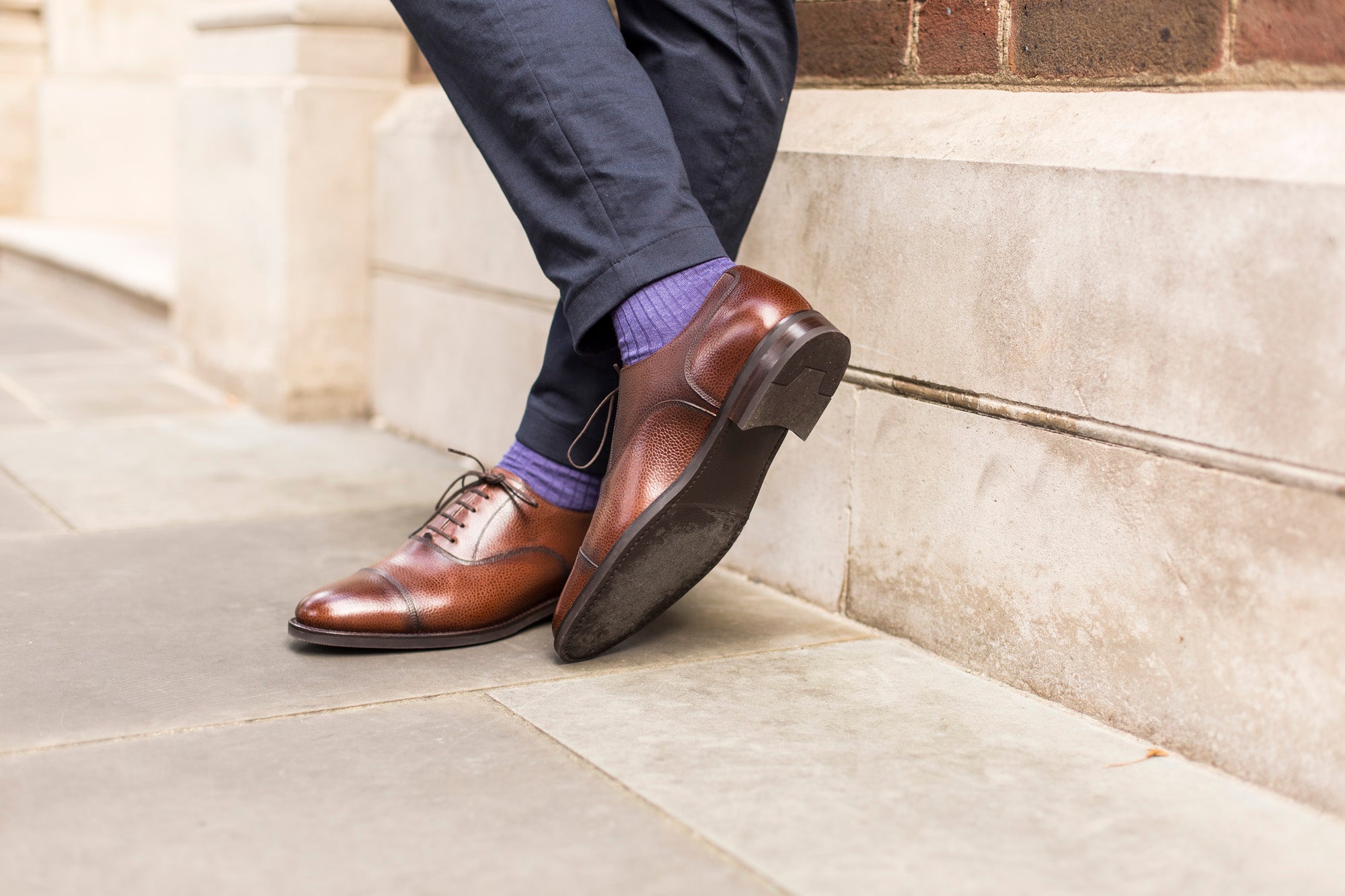 Magnolia - MTO - Soft Brown Grain - TMG Last - City Rubber Sole-Made To Order Classic Captoe Cap Toe Oxfords-J.FitzPatrick Footwear
