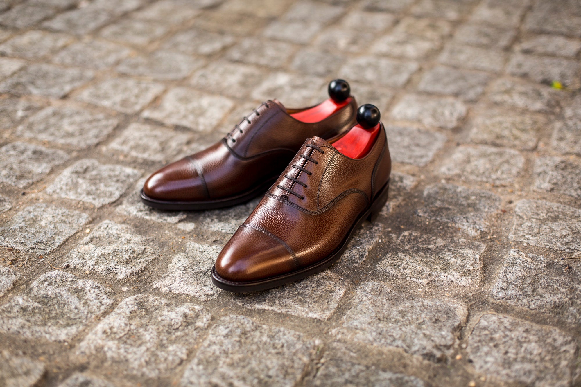 Magnolia - MTO - Soft Brown Grain - TMG Last - City Rubber Sole-Made To Order Classic Captoe Cap Toe Oxfords-J.FitzPatrick Footwear