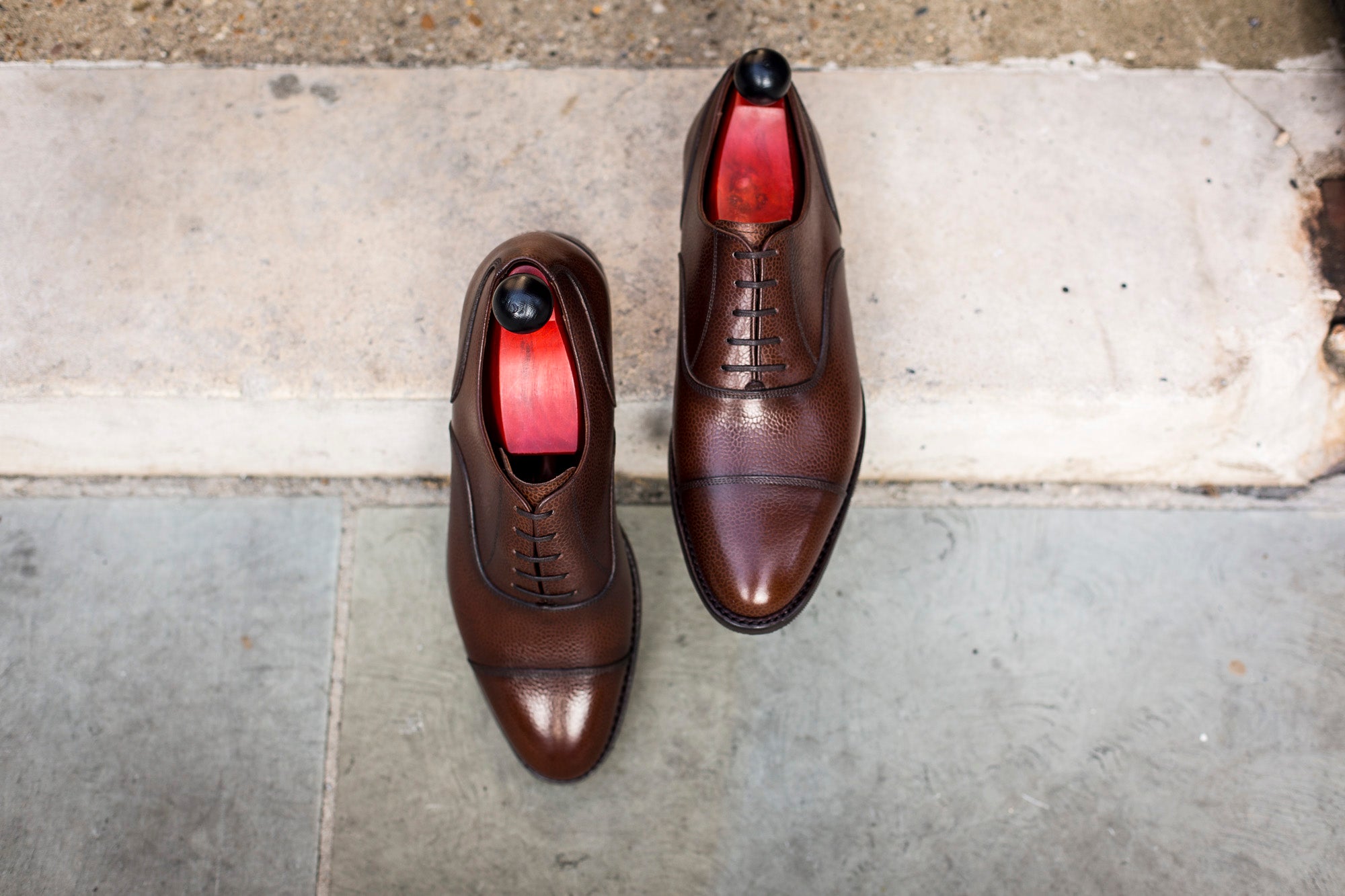 Magnolia - MTO - Soft Brown Grain - TMG Last - City Rubber Sole-Made To Order Classic Captoe Cap Toe Oxfords-J.FitzPatrick Footwear