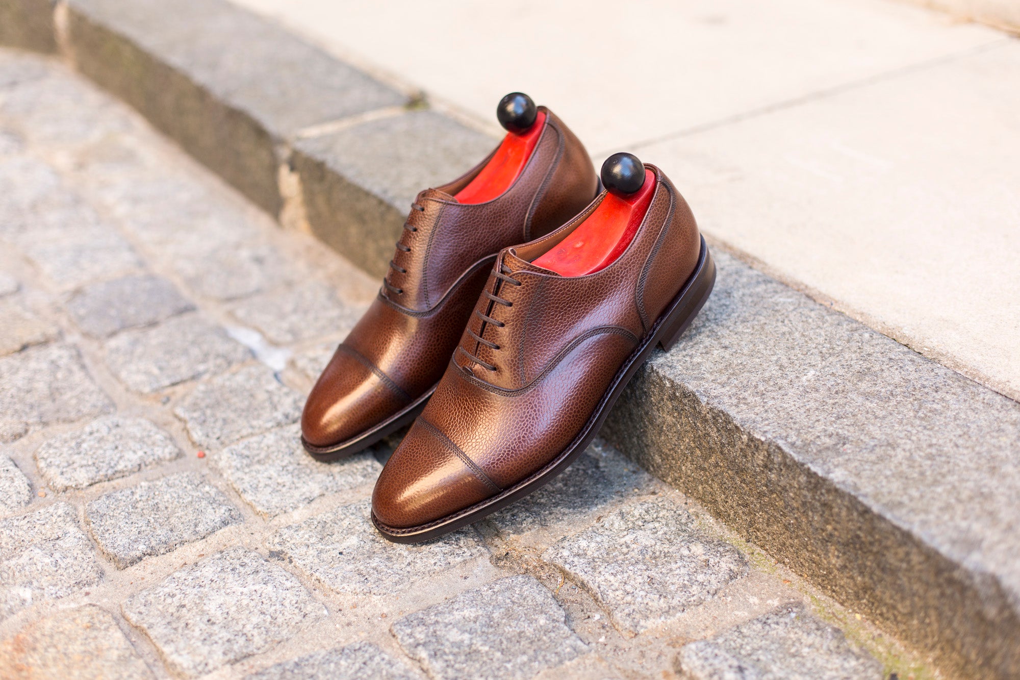 Magnolia - MTO - Soft Brown Grain - TMG Last - City Rubber Sole-Made To Order Classic Captoe Cap Toe Oxfords-J.FitzPatrick Footwear