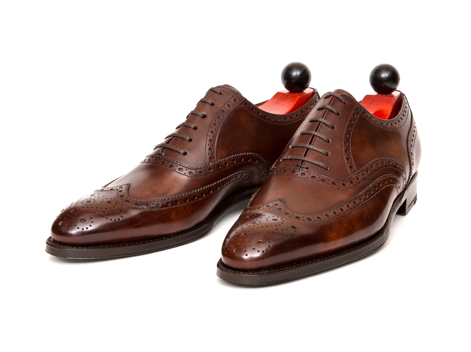 McClure - MTO - Walnut Museum Calf - NGT Last - Single Leather Sole-Made To Order Wingtip Brogue Oxfords-J.FitzPatrick Footwear