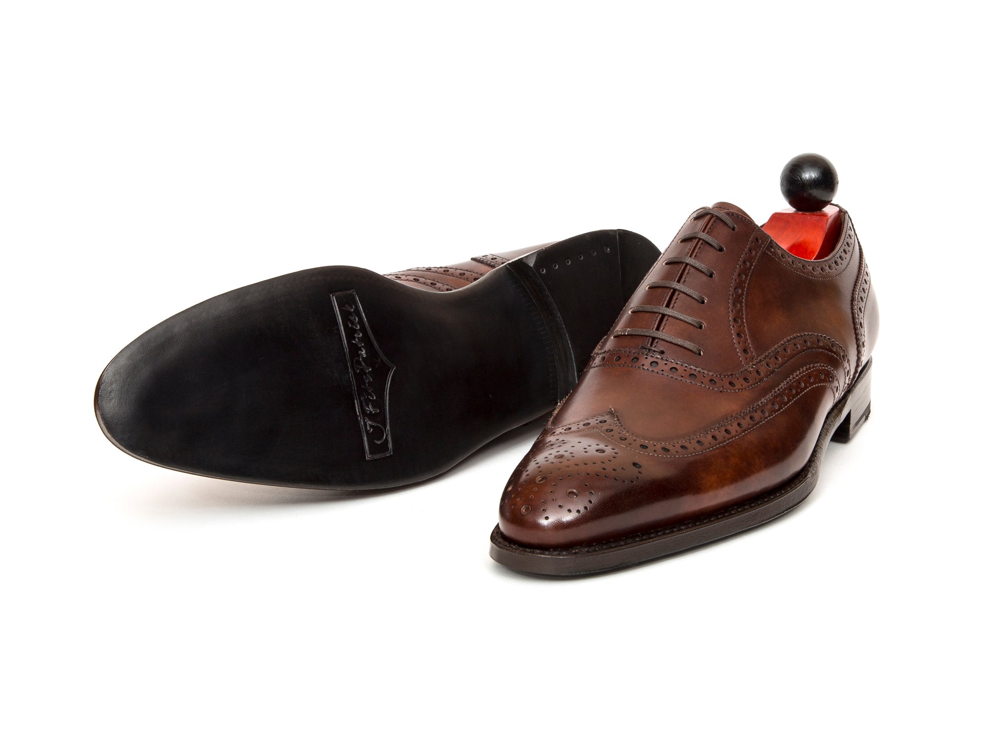 McClure - MTO - Walnut Museum Calf - NGT Last - Single Leather Sole-Made To Order Wingtip Brogue Oxfords-J.FitzPatrick Footwear