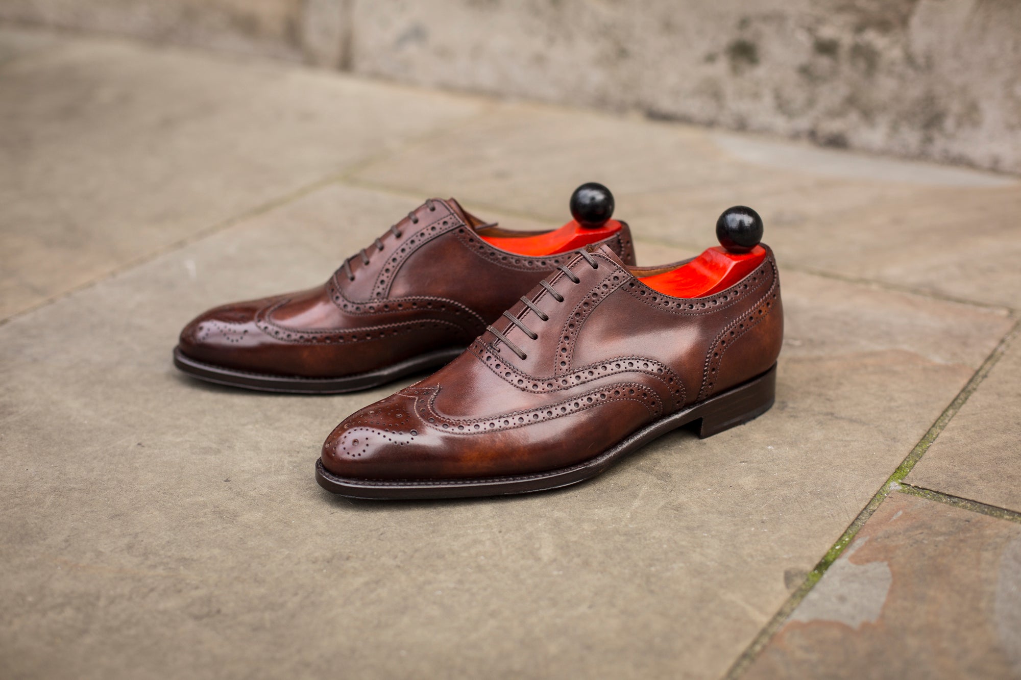 McClure - MTO - Walnut Museum Calf - NGT Last - Single Leather Sole-Made To Order Wingtip Brogue Oxfords-J.FitzPatrick Footwear
