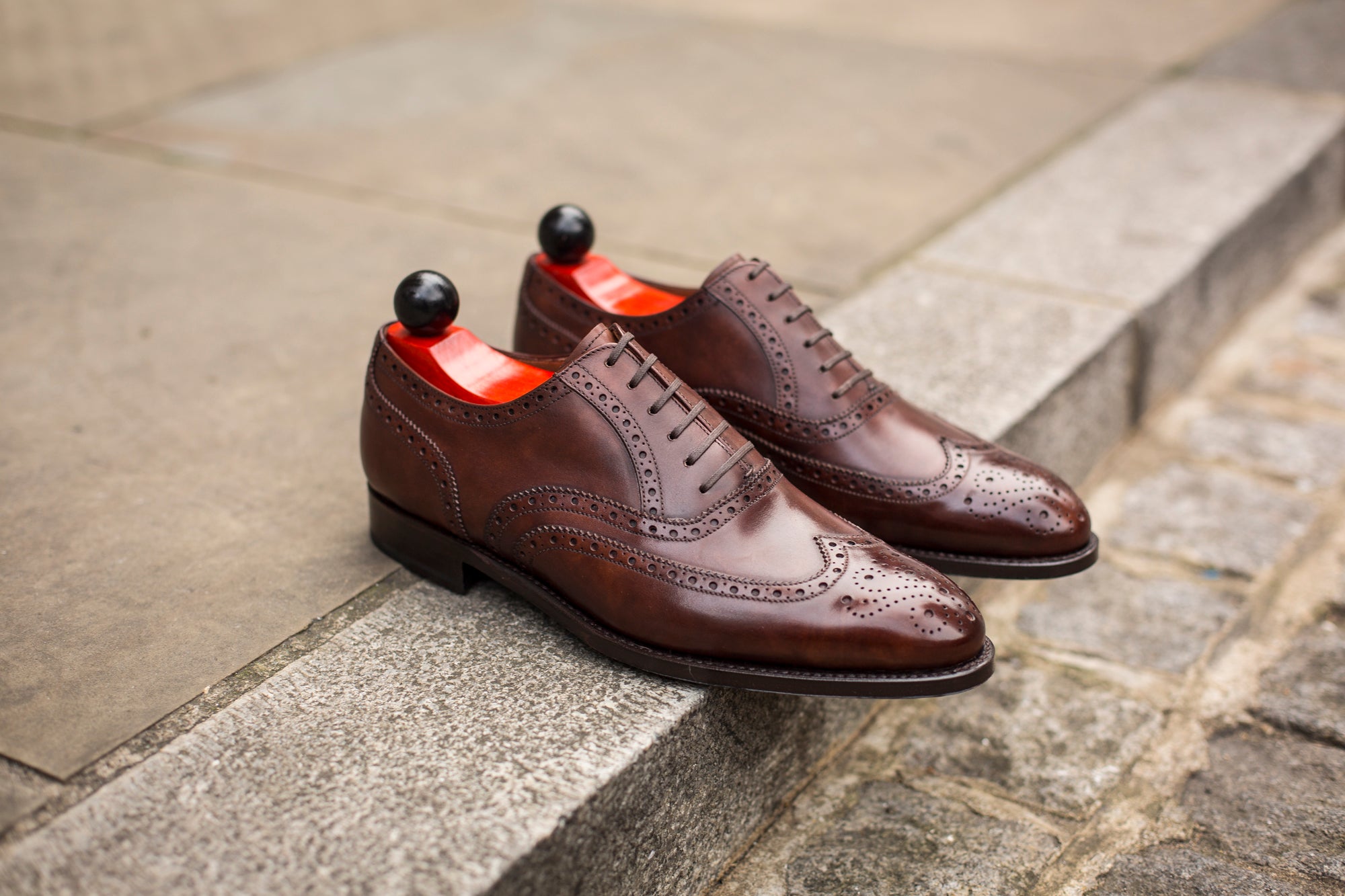 McClure - MTO - Walnut Museum Calf - NGT Last - Single Leather Sole-Made To Order Wingtip Brogue Oxfords-J.FitzPatrick Footwear