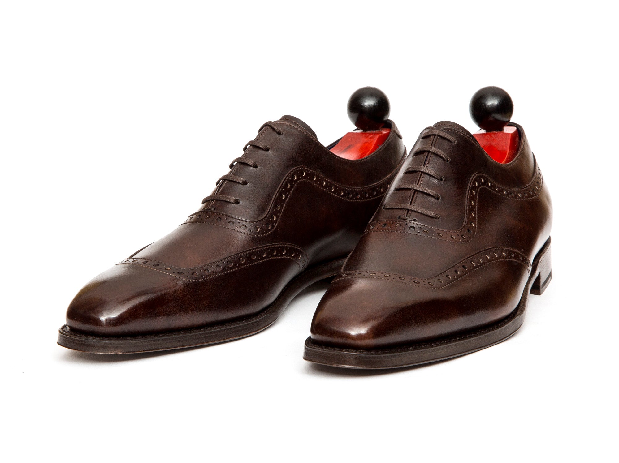 Medina - MTO - Dark Brown Museum Calf - LPB Last - Single Leather Sole-Made To Order U Wing Brogue Oxfords-J.FitzPatrick Footwear
