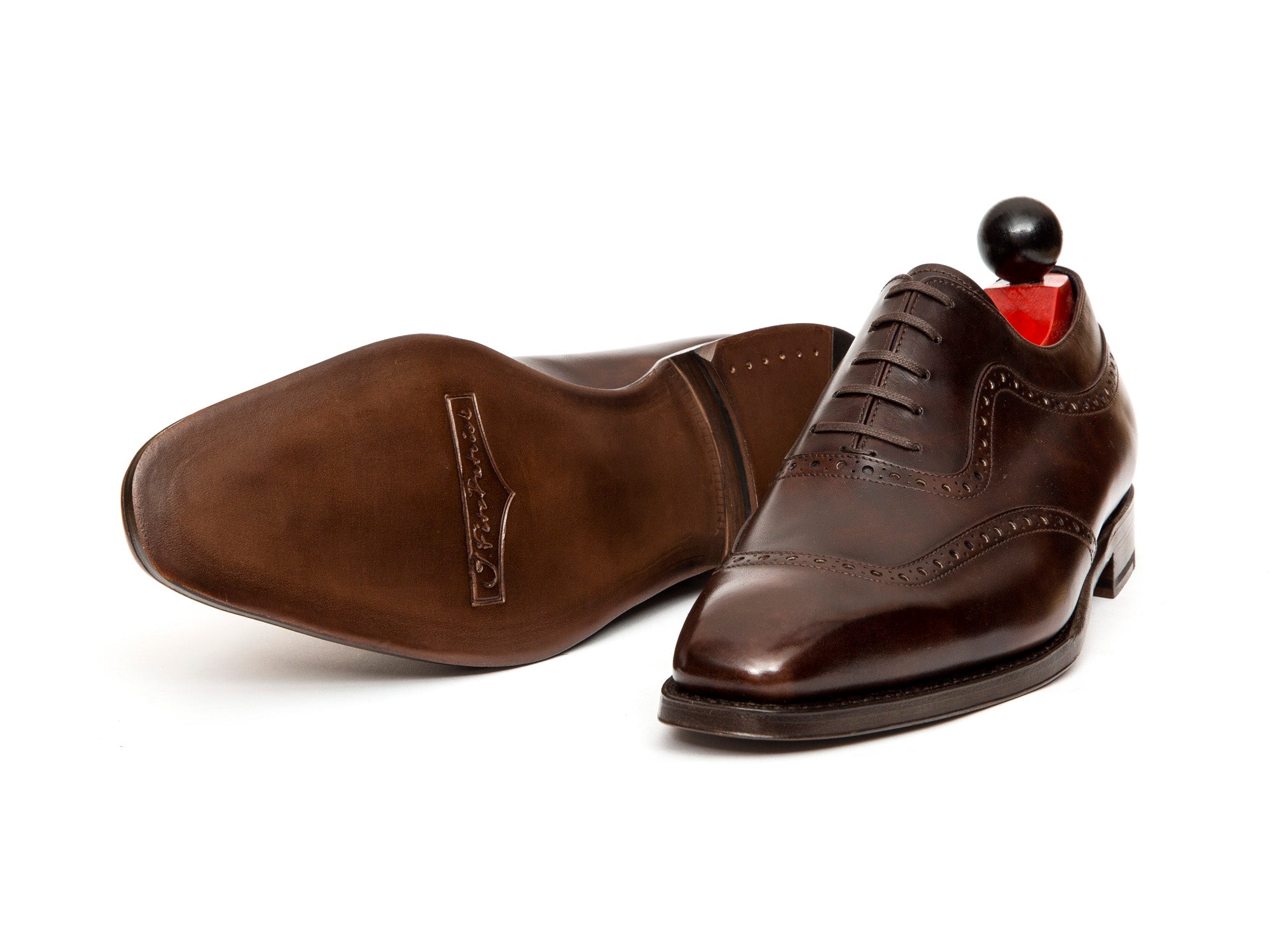 Medina - MTO - Dark Brown Museum Calf - LPB Last - Single Leather Sole-Made To Order U Wing Brogue Oxfords-J.FitzPatrick Footwear