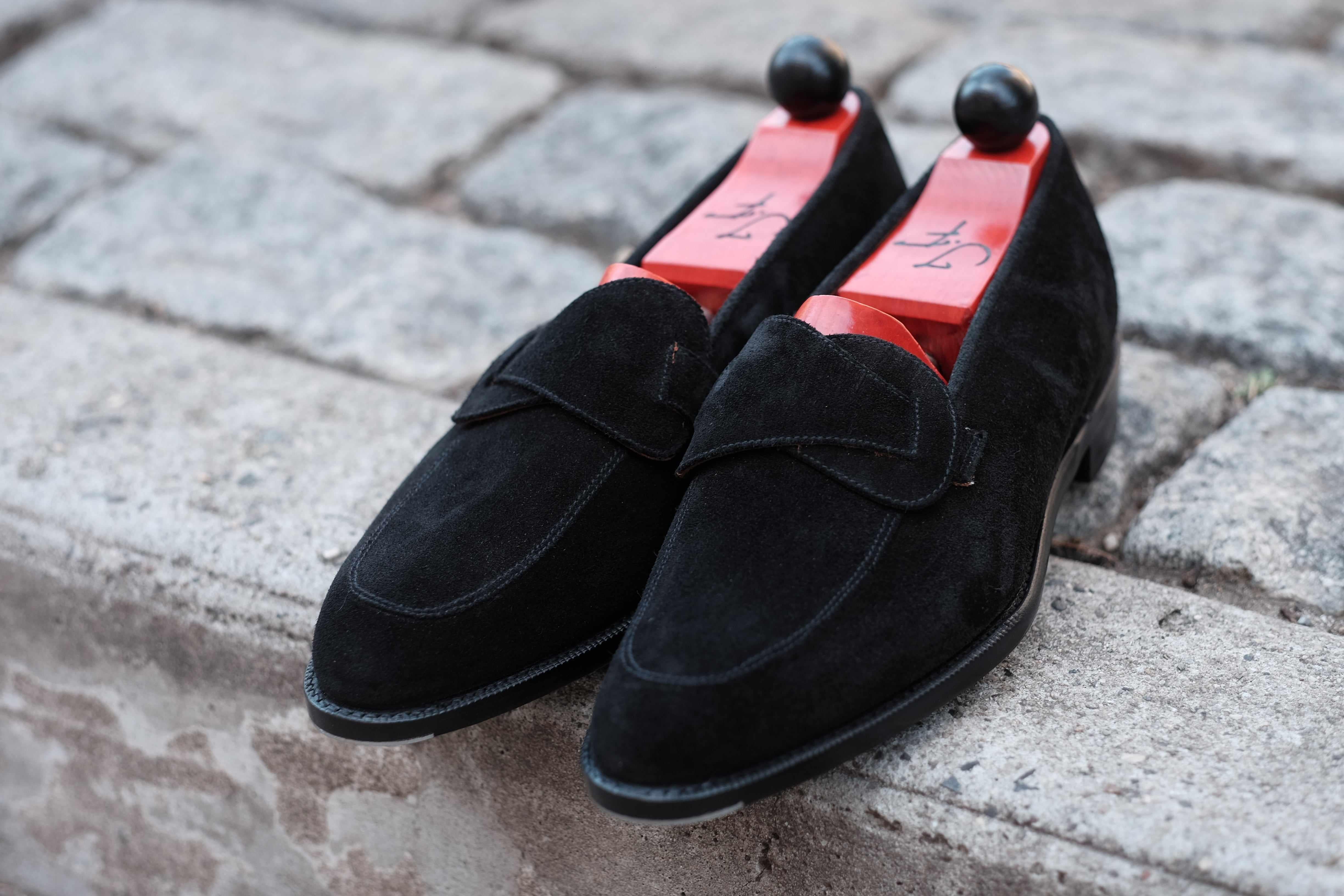 Meridian - Black Suede-Butterfly Loafers-J.FitzPatrick Footwear