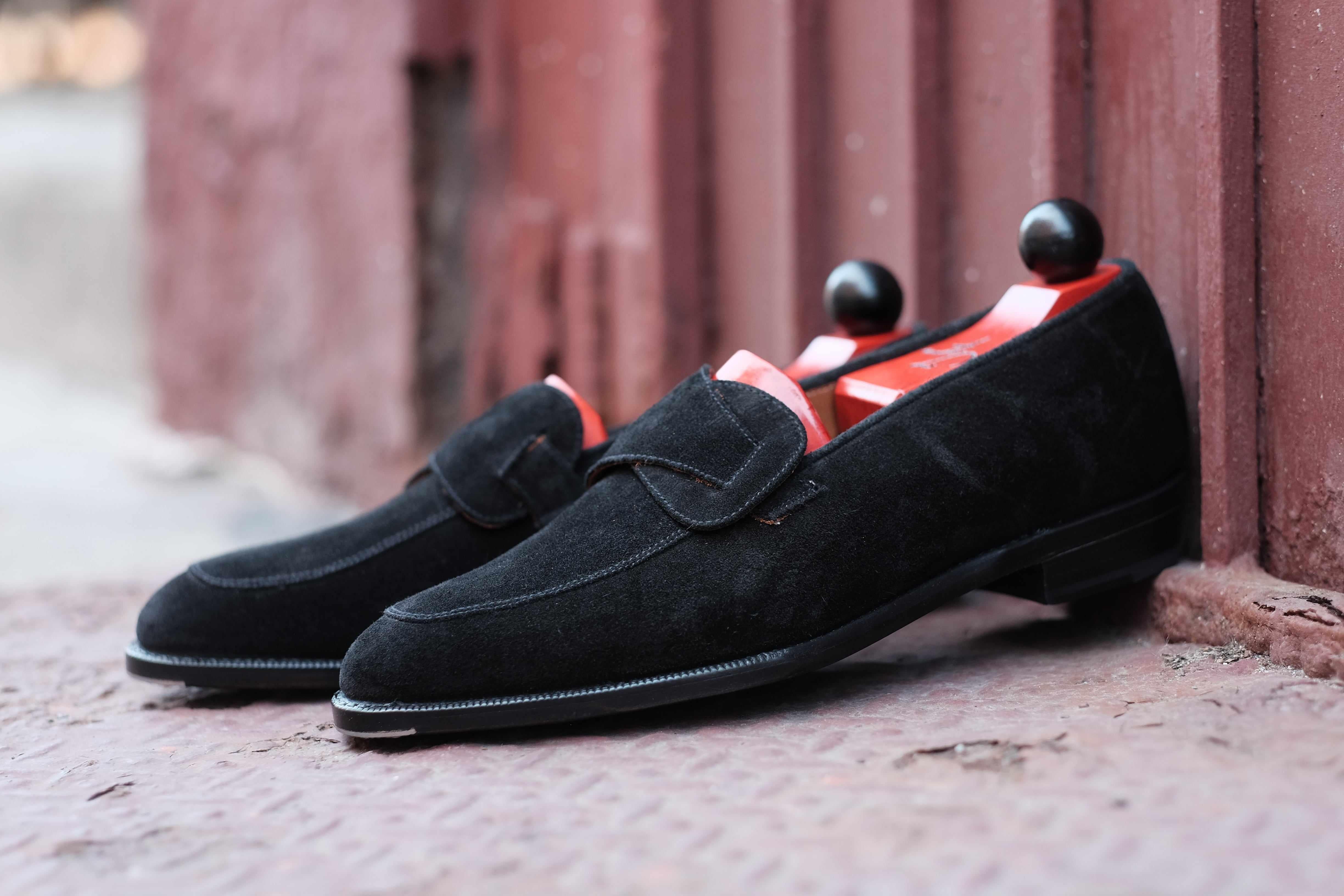 Meridian - Black Suede-Butterfly Loafers-J.FitzPatrick Footwear