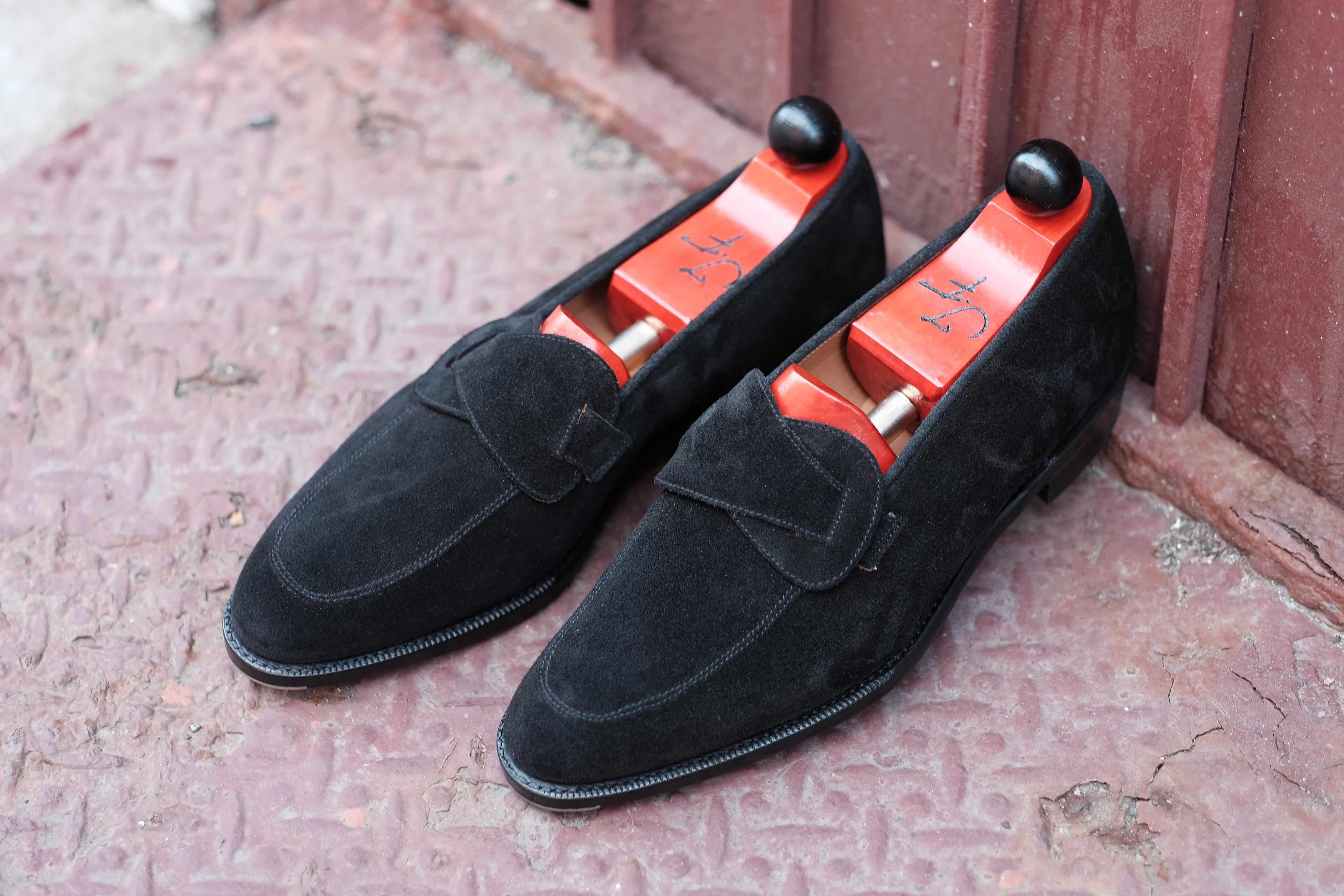 Meridian - Black Suede-Butterfly Loafers-J.FitzPatrick Footwear