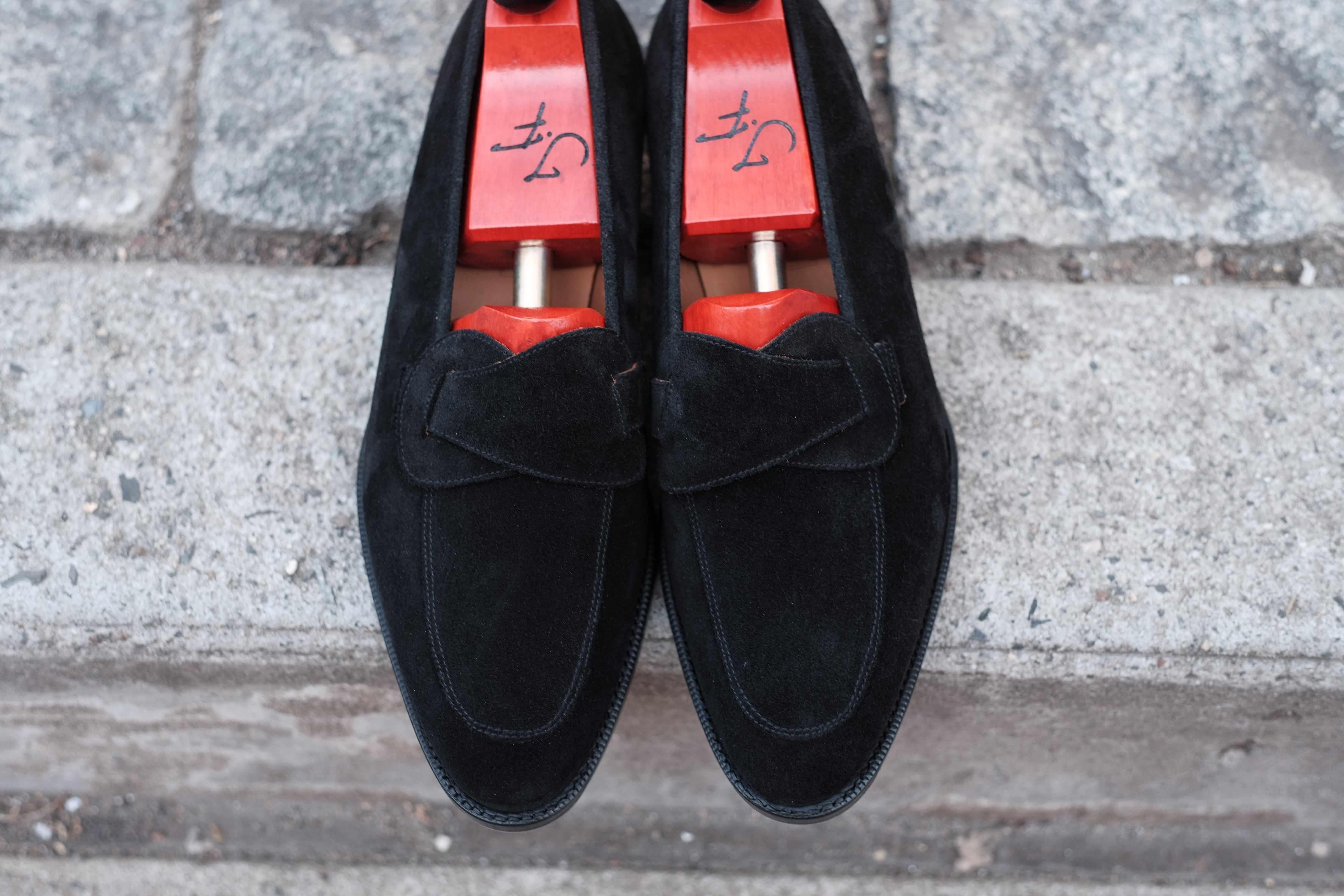 Meridian - Black Suede-Butterfly Loafers-J.FitzPatrick Footwear
