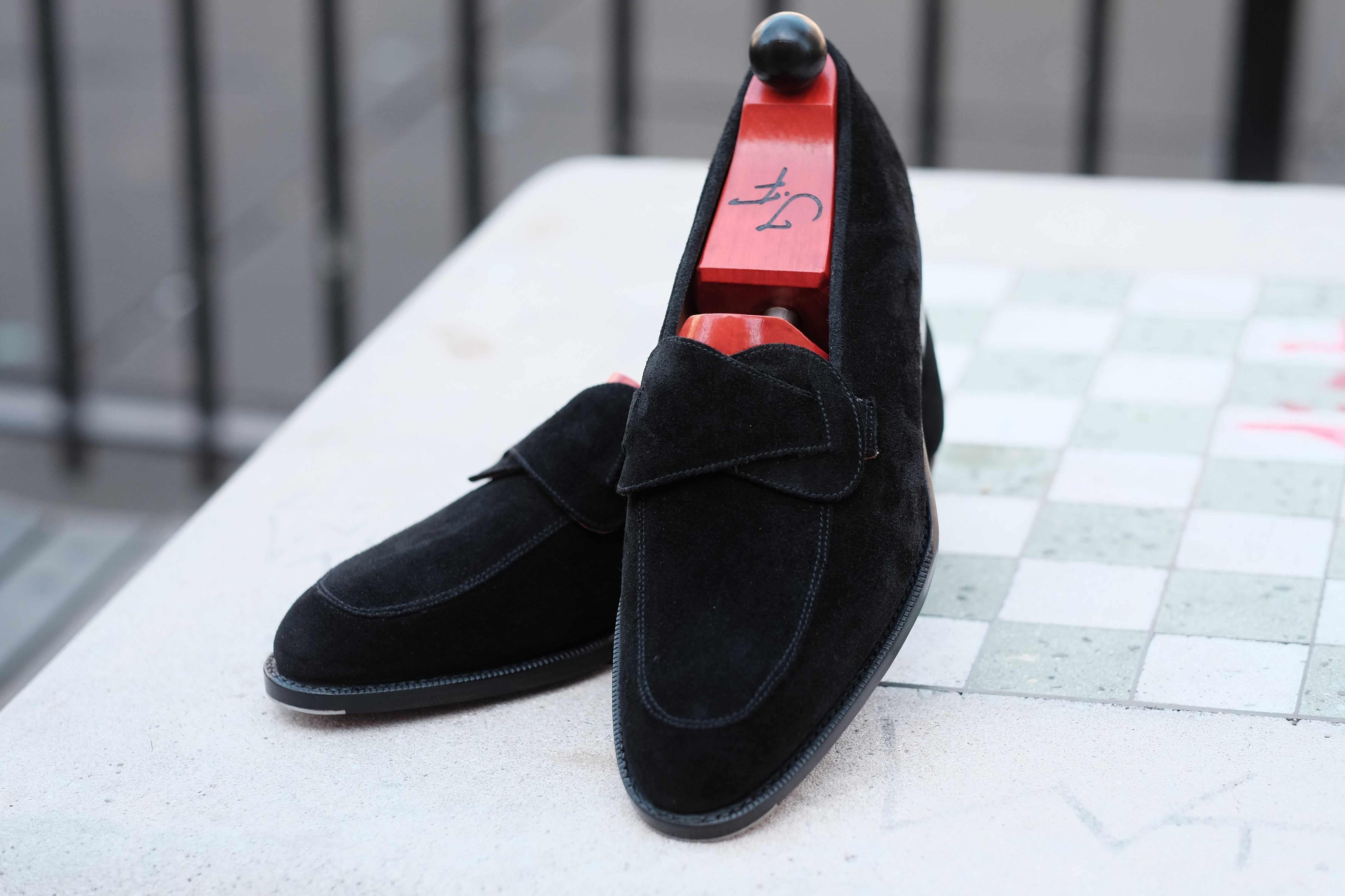 Meridian - Black Suede-Butterfly Loafers-J.FitzPatrick Footwear