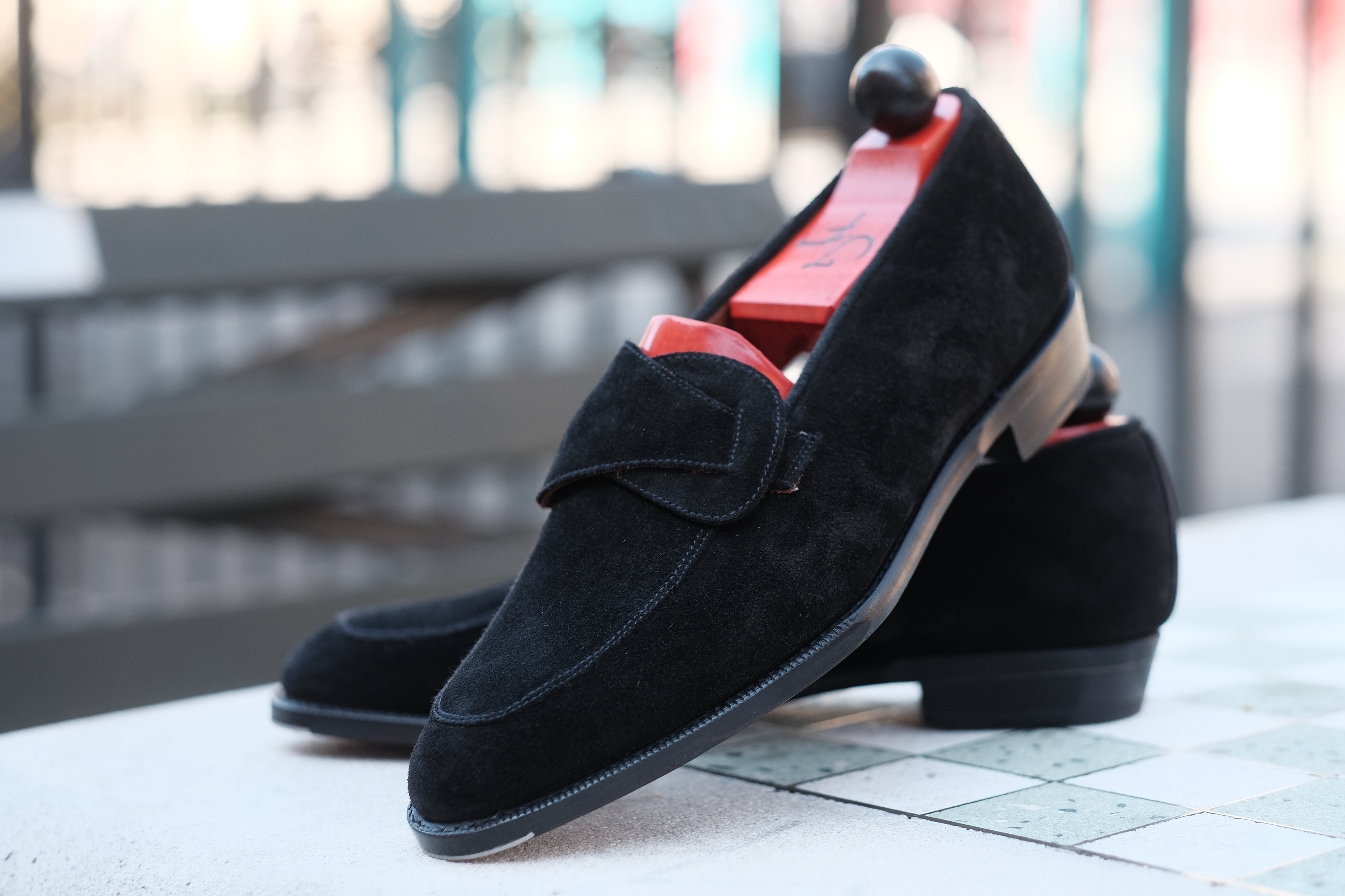 Meridian - Black Suede-Butterfly Loafers-J.FitzPatrick Footwear