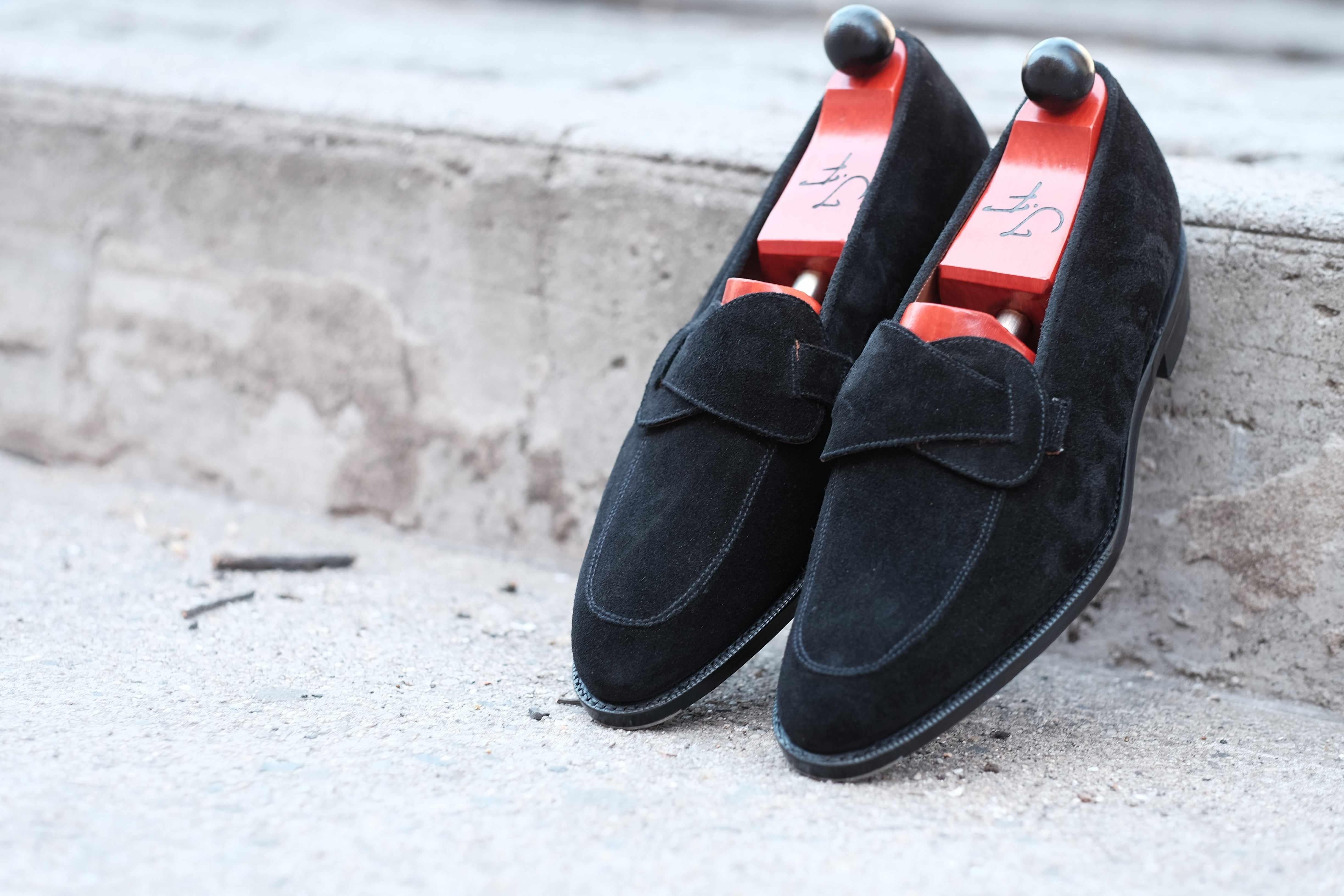 Meridian - Black Suede-Butterfly Loafers-J.FitzPatrick Footwear
