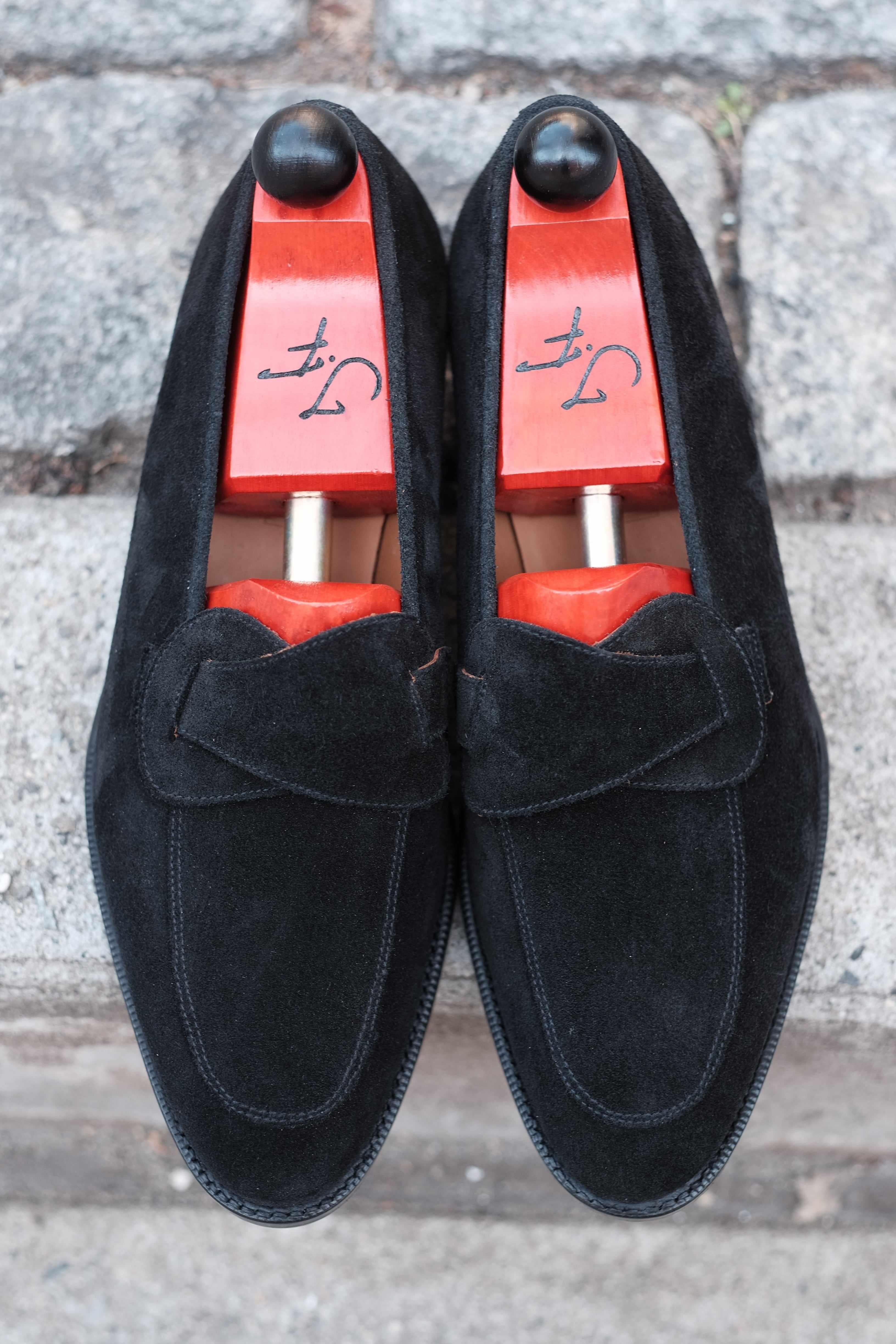 Meridian - Black Suede-Butterfly Loafers-J.FitzPatrick Footwear