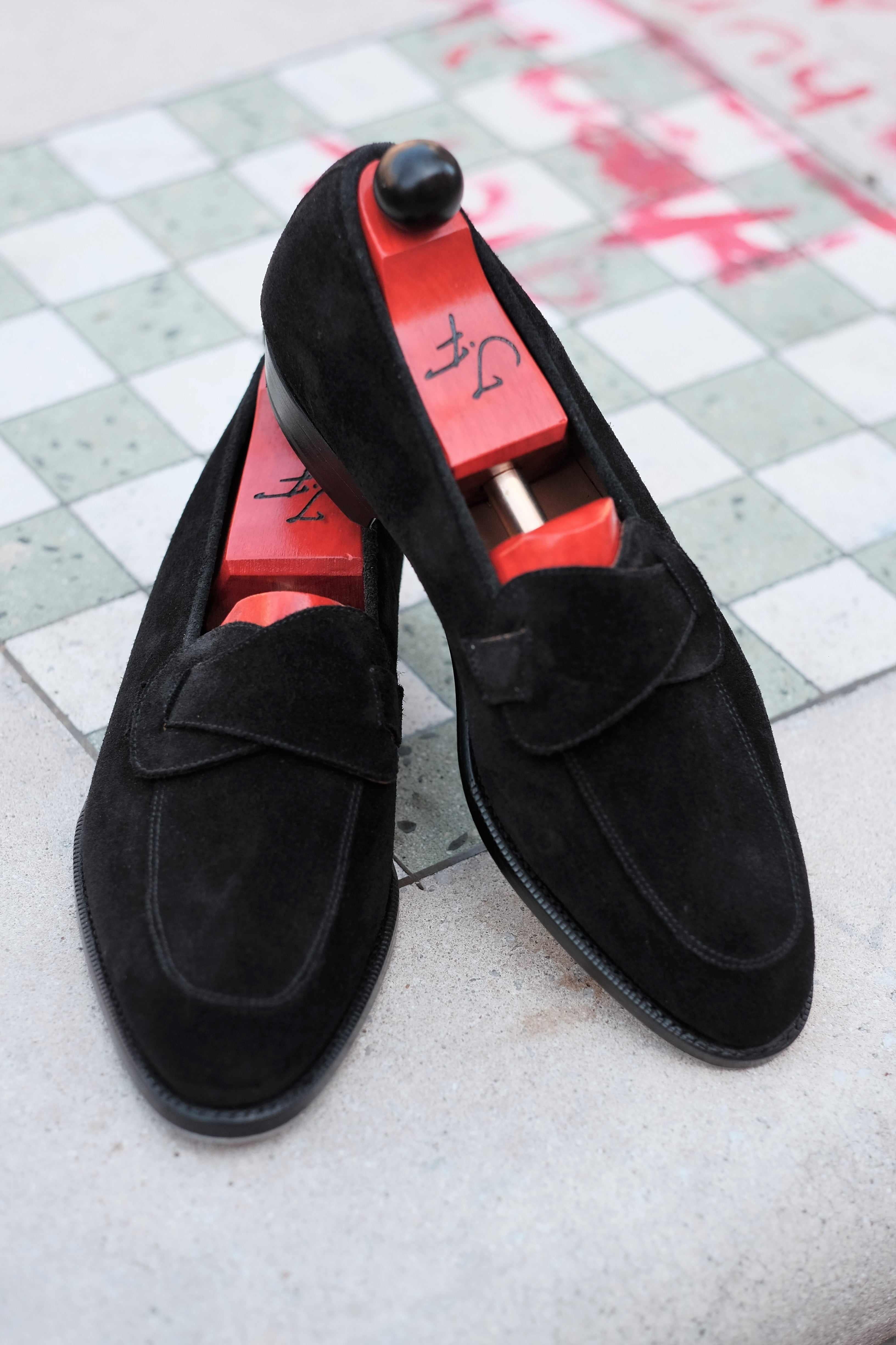 Meridian - Black Suede-Butterfly Loafers-J.FitzPatrick Footwear