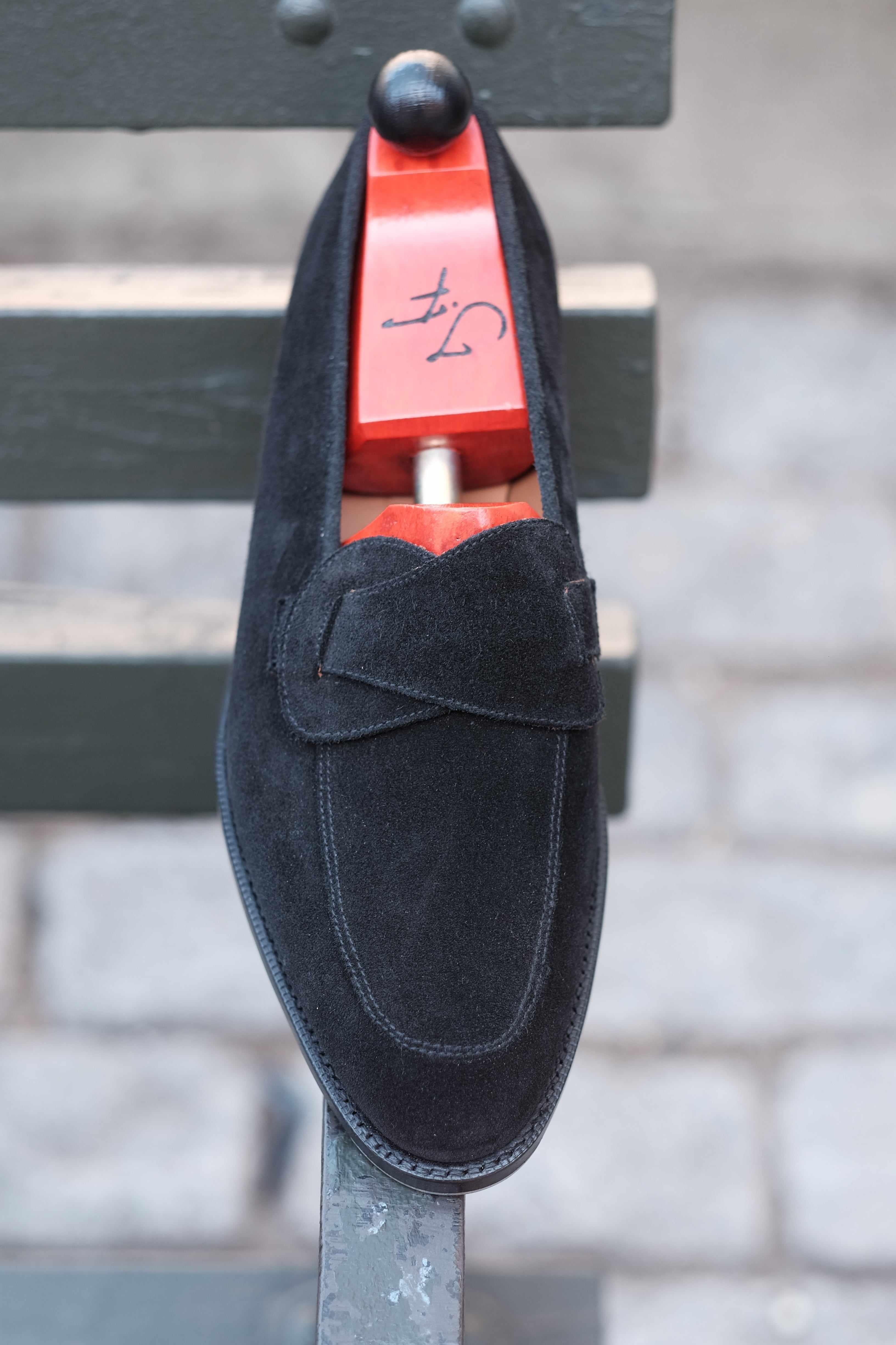 Meridian - Black Suede-Butterfly Loafers-J.FitzPatrick Footwear