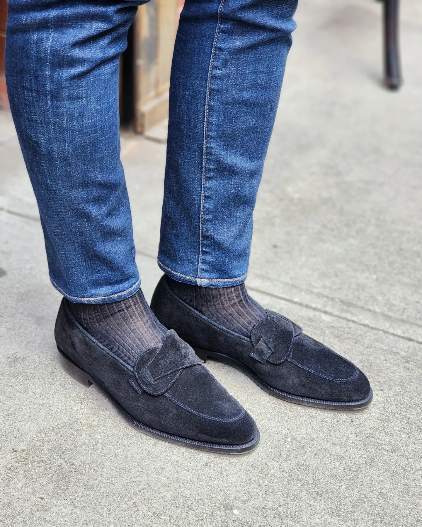 Meridian - Black Suede-Butterfly Loafers-J.FitzPatrick Footwear