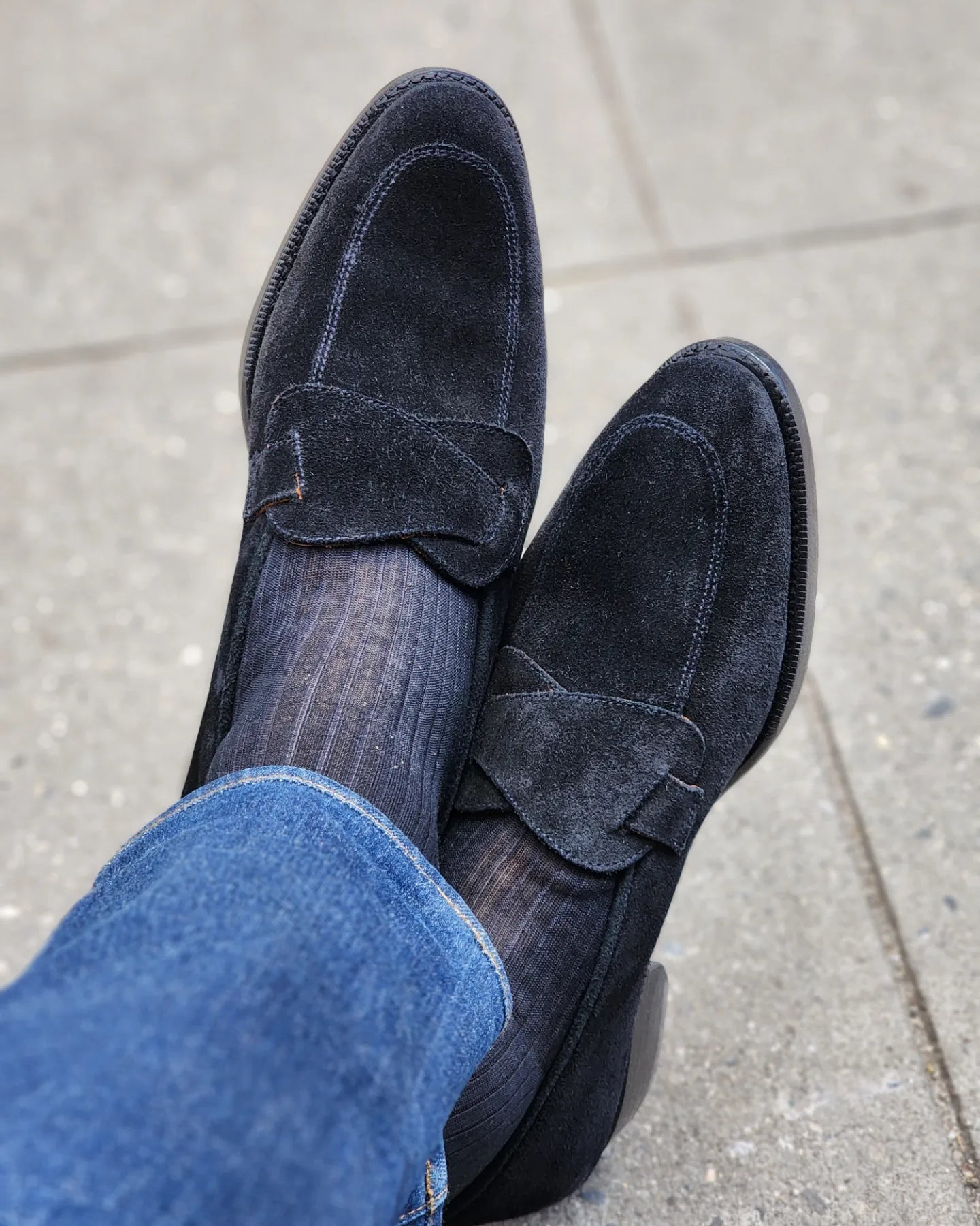 Meridian - Black Suede-Butterfly Loafers-J.FitzPatrick Footwear