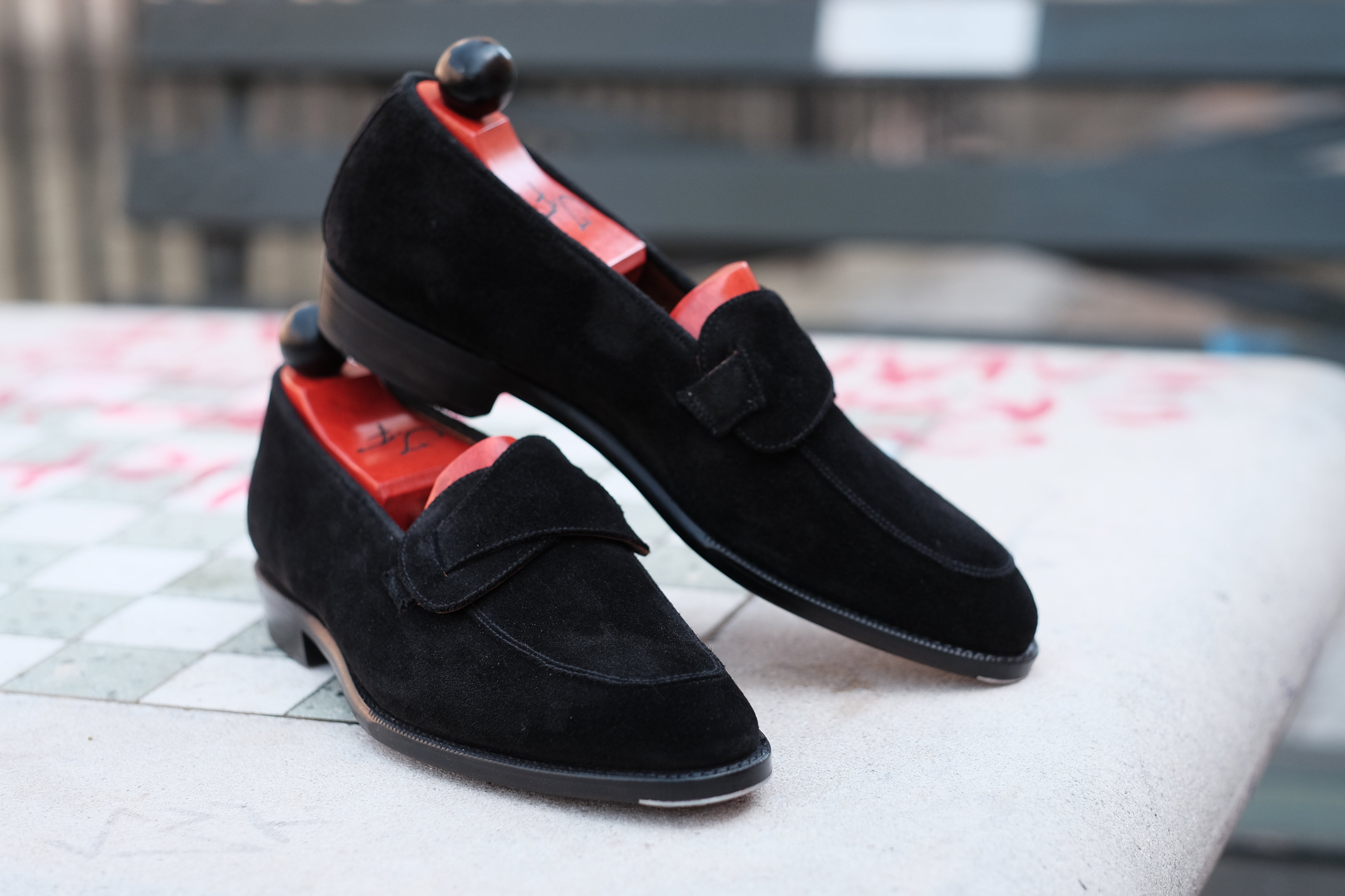 Meridian - Black Suede-Butterfly Loafers-J.FitzPatrick Footwear
