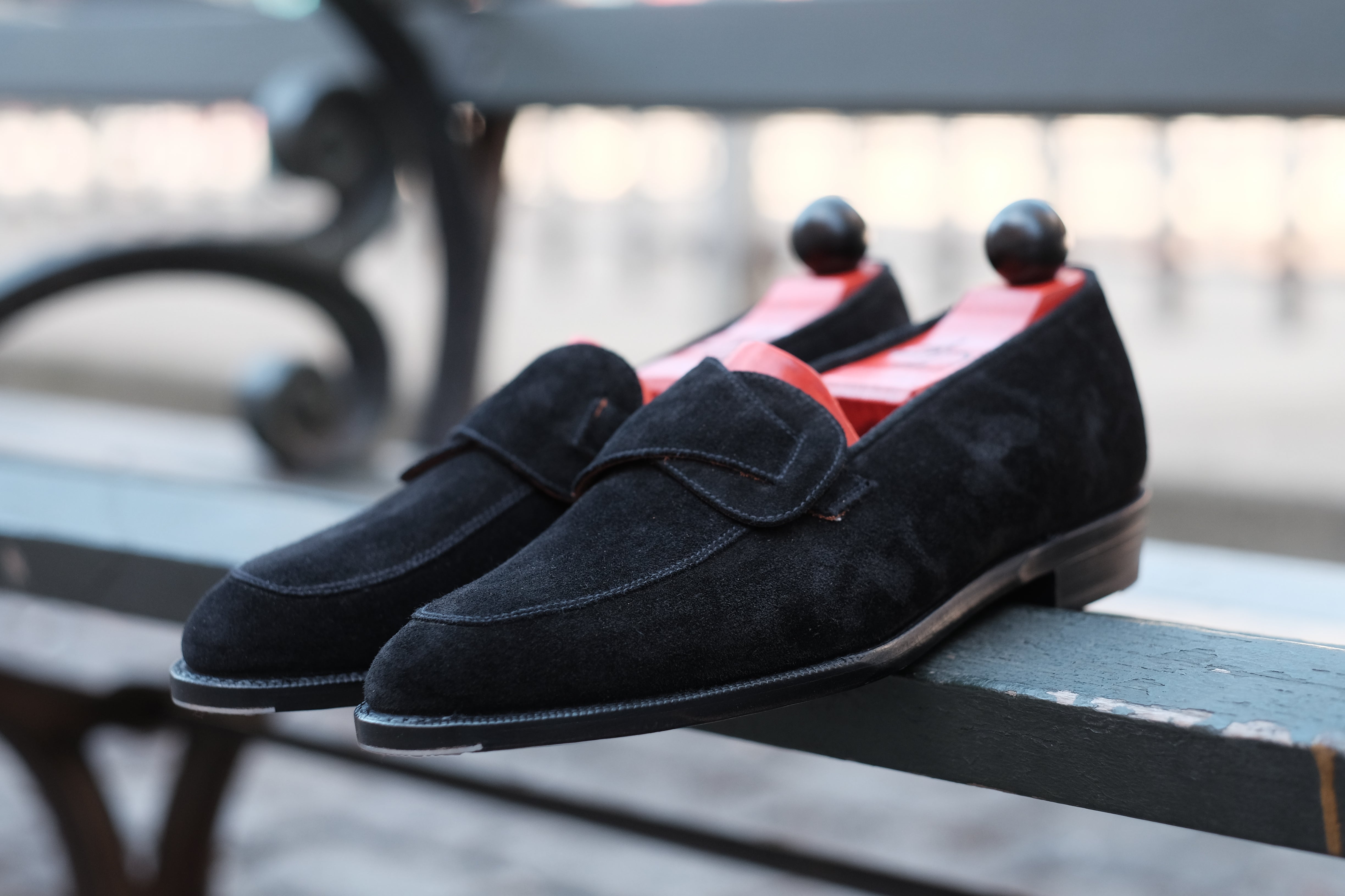 Meridian - Black Suede-Butterfly Loafers-J.FitzPatrick Footwear