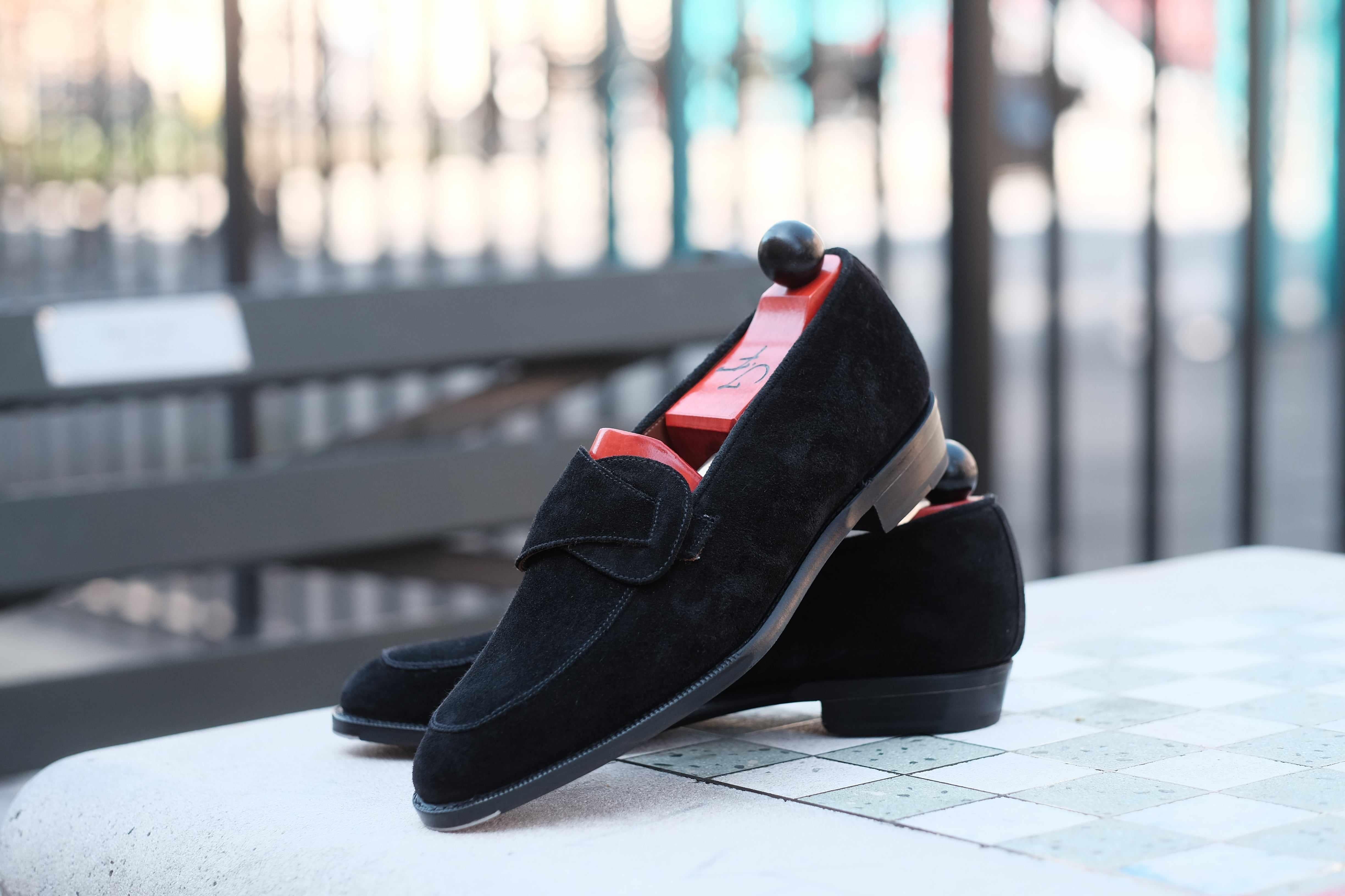 Meridian - Black Suede-Butterfly Loafers-J.FitzPatrick Footwear