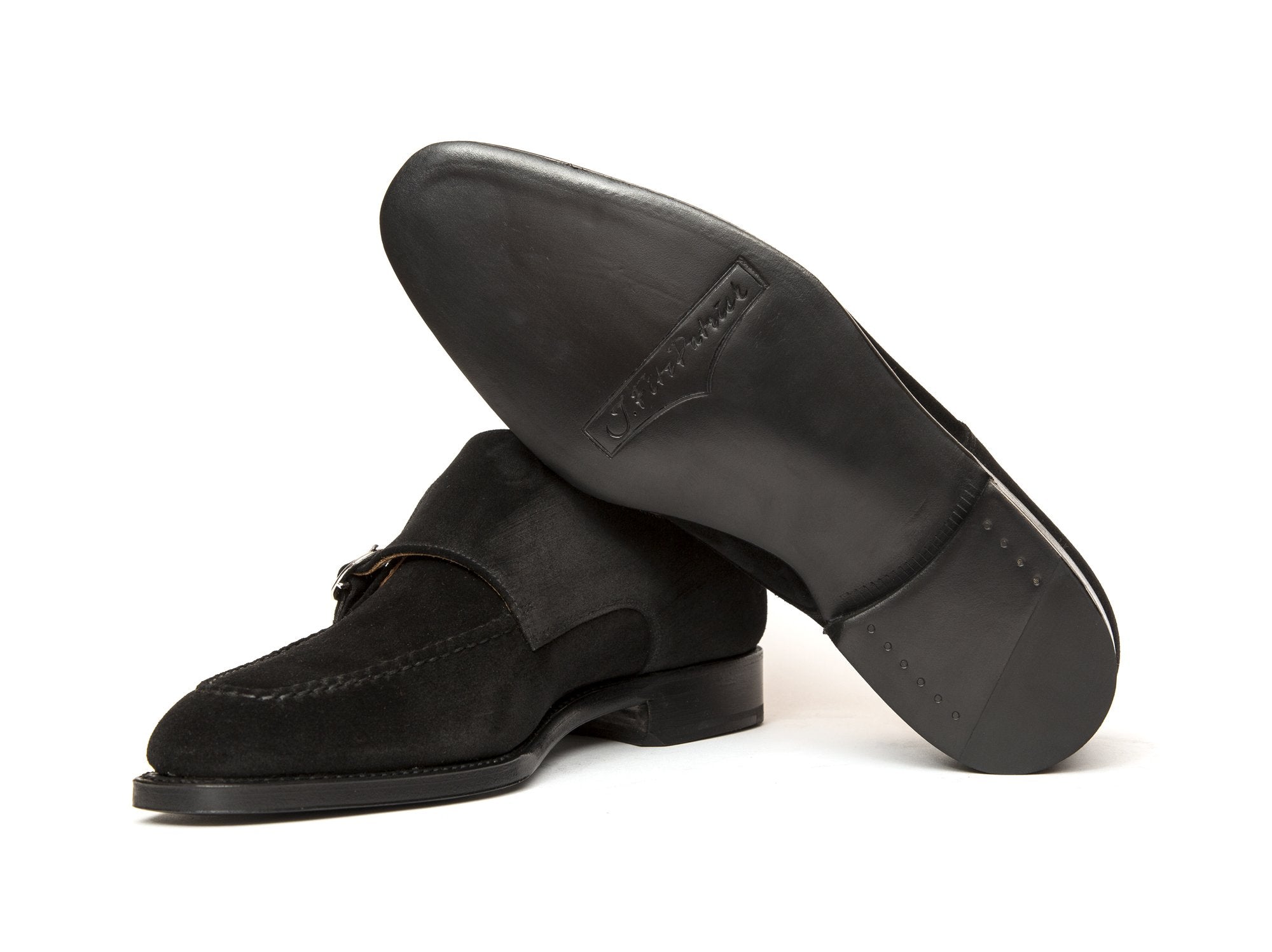 Montlake - MTO - Black Suede-Made To Order Monkstraps-J.FitzPatrick Footwear