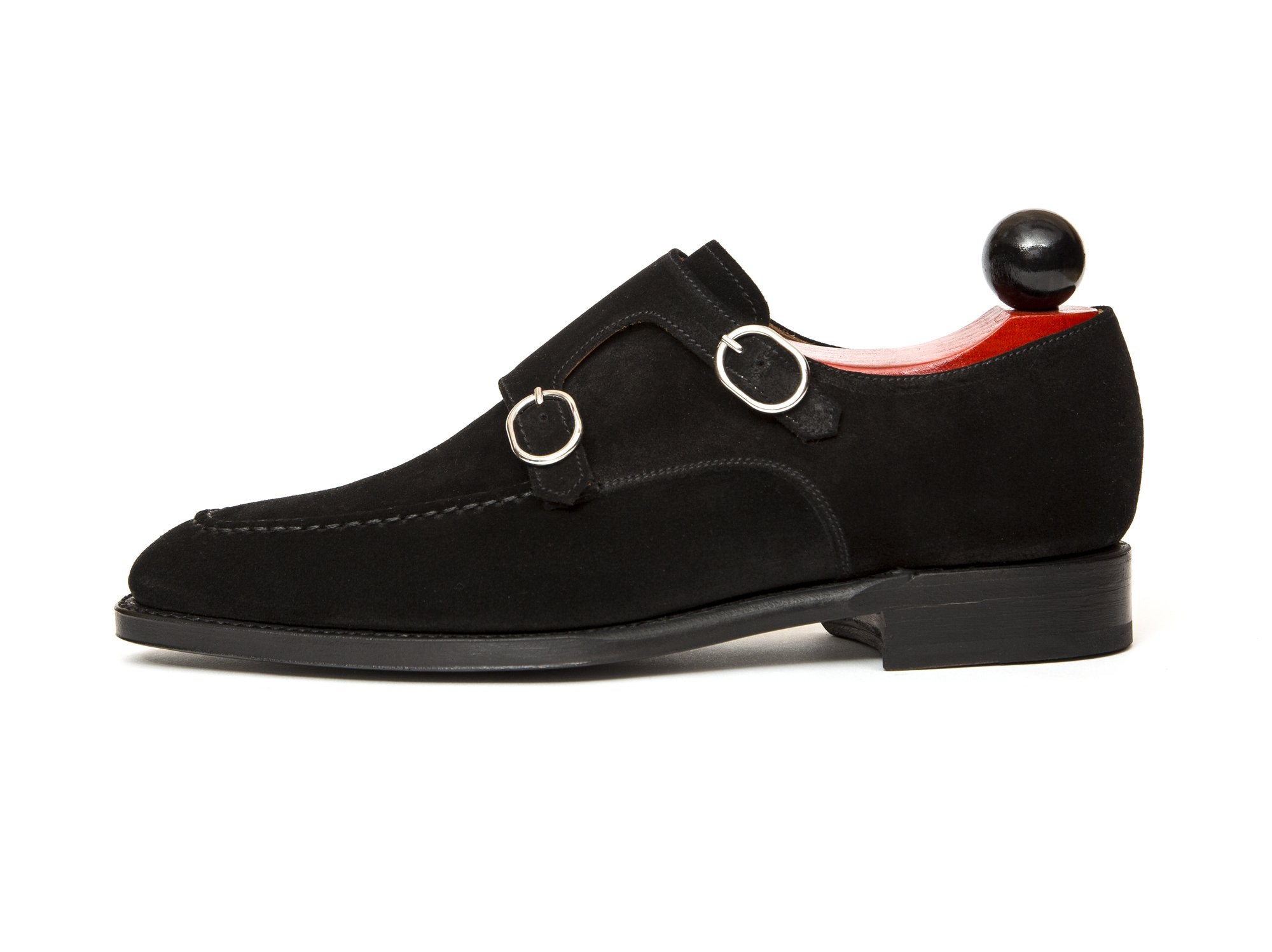 Montlake - MTO - Black Suede-Made To Order Monkstraps-J.FitzPatrick Footwear