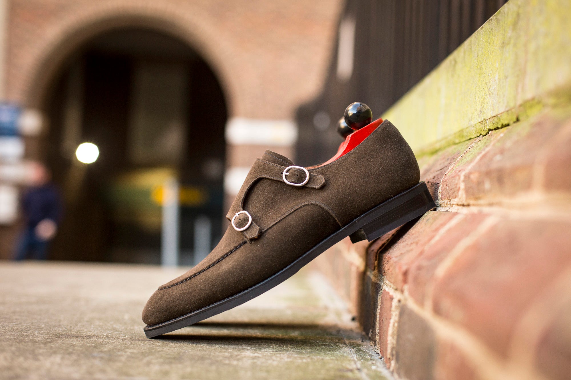 Montlake - MTO - Moss Suede-Made To Order Double Monkstrap Hand Stitched-J.FitzPatrick Footwear