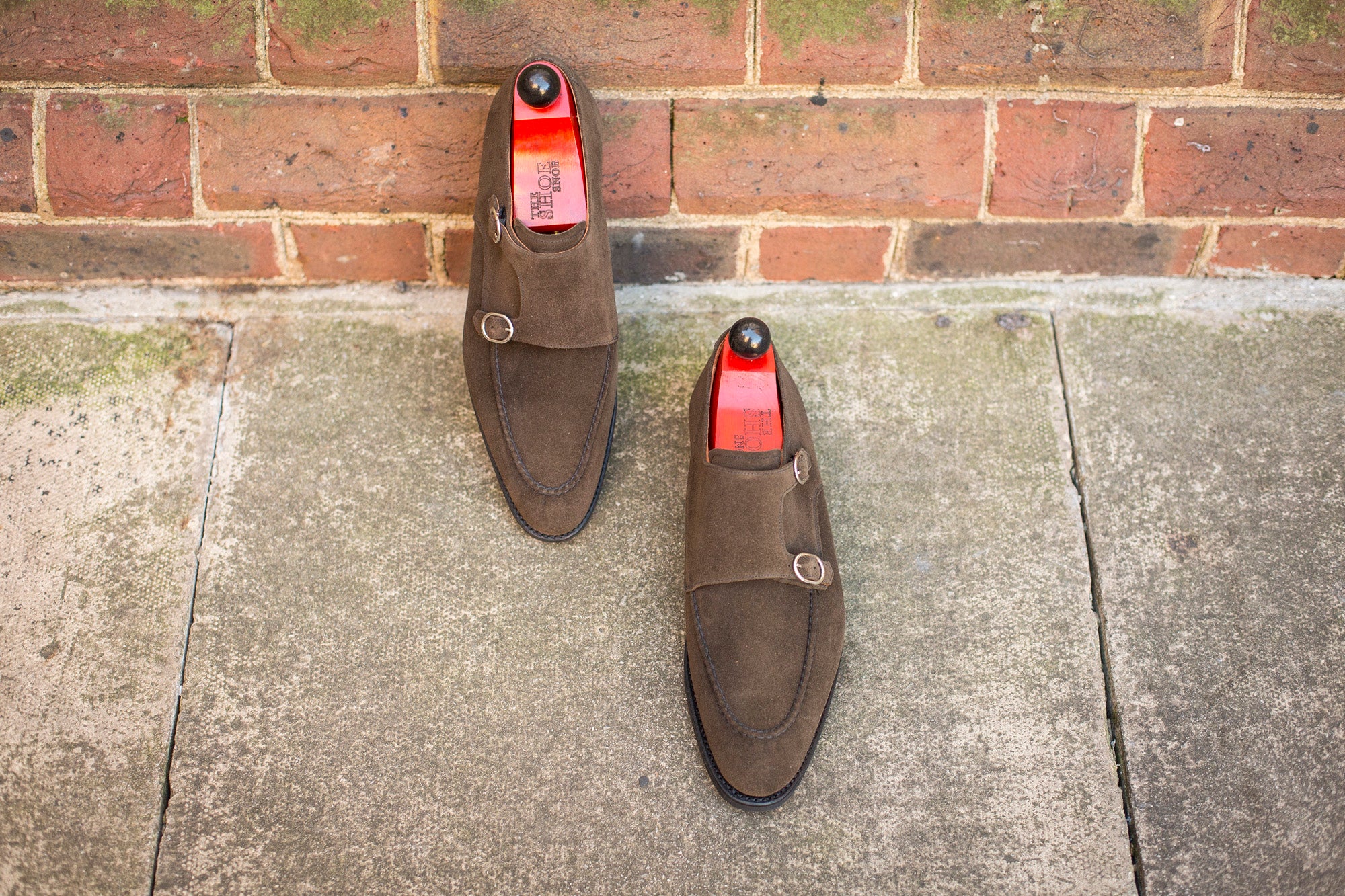 Montlake - MTO - Moss Suede-Made To Order Double Monkstrap Hand Stitched-J.FitzPatrick Footwear