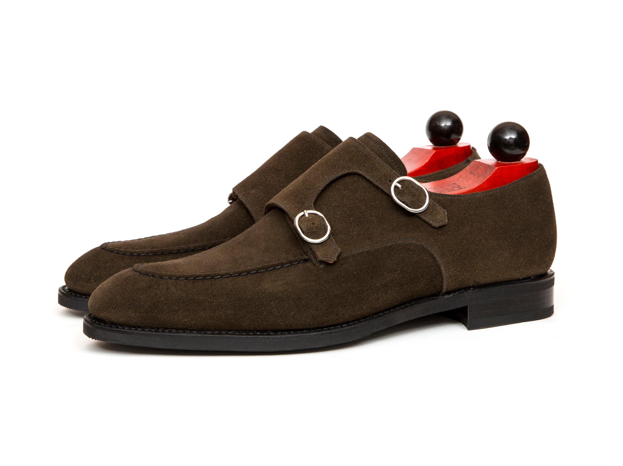Montlake - MTO - Moss Suede-Made To Order Double Monkstrap Hand Stitched-J.FitzPatrick Footwear