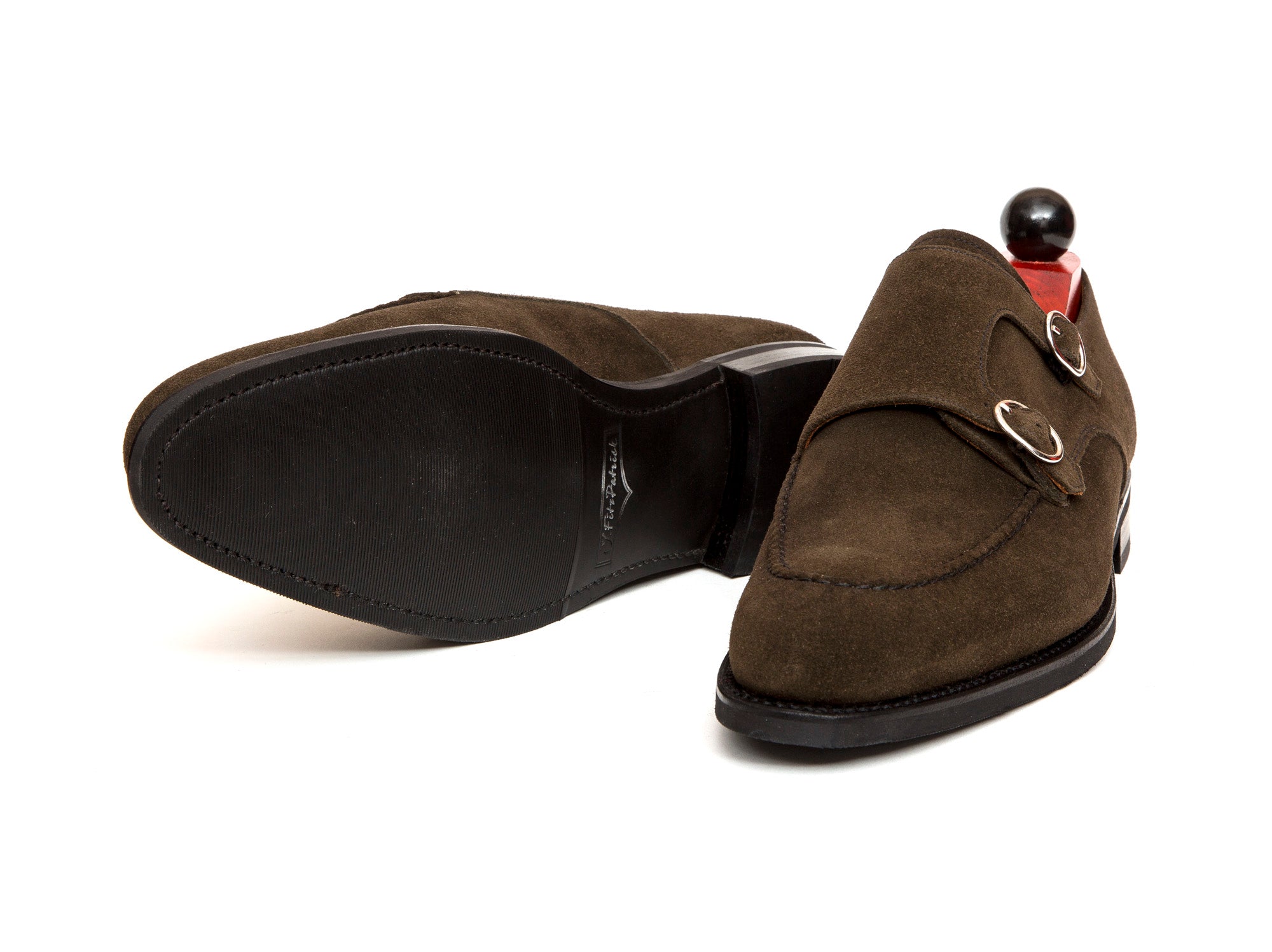 Montlake - MTO - Moss Suede-Made To Order Double Monkstrap Hand Stitched-J.FitzPatrick Footwear