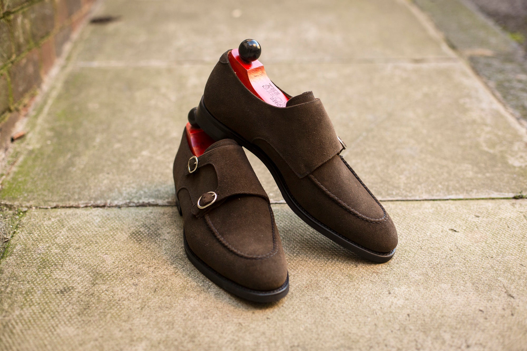Montlake - MTO - Moss Suede-Made To Order Double Monkstrap Hand Stitched-J.FitzPatrick Footwear