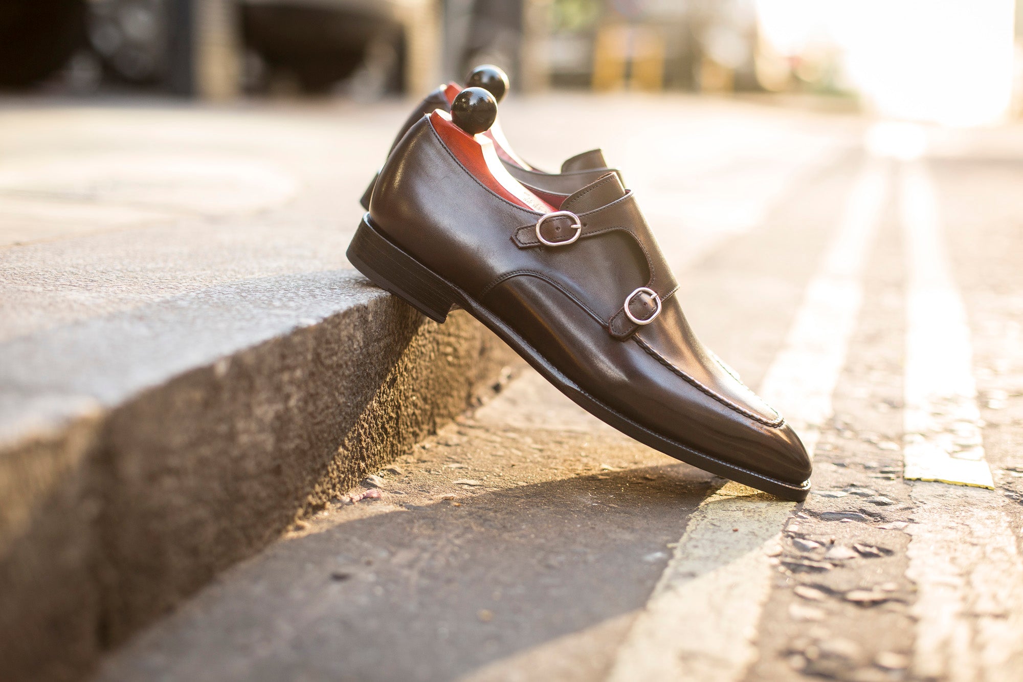 Montlake - MTO - Sangria Calf-Made To Order Double Monkstrap Hand Stitched-J.FitzPatrick Footwear