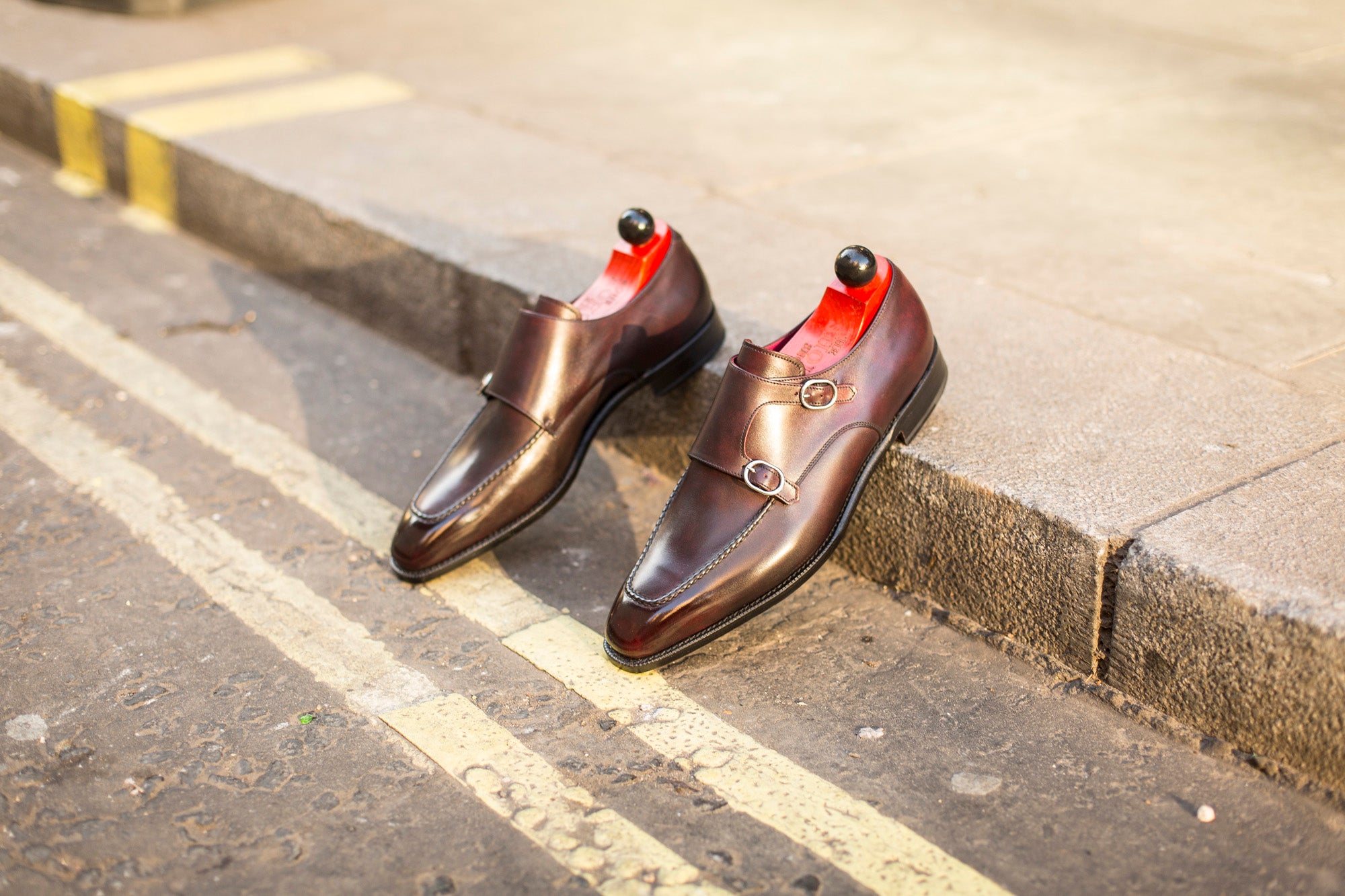 Montlake - MTO - Sangria Calf-Made To Order Double Monkstrap Hand Stitched-J.FitzPatrick Footwear