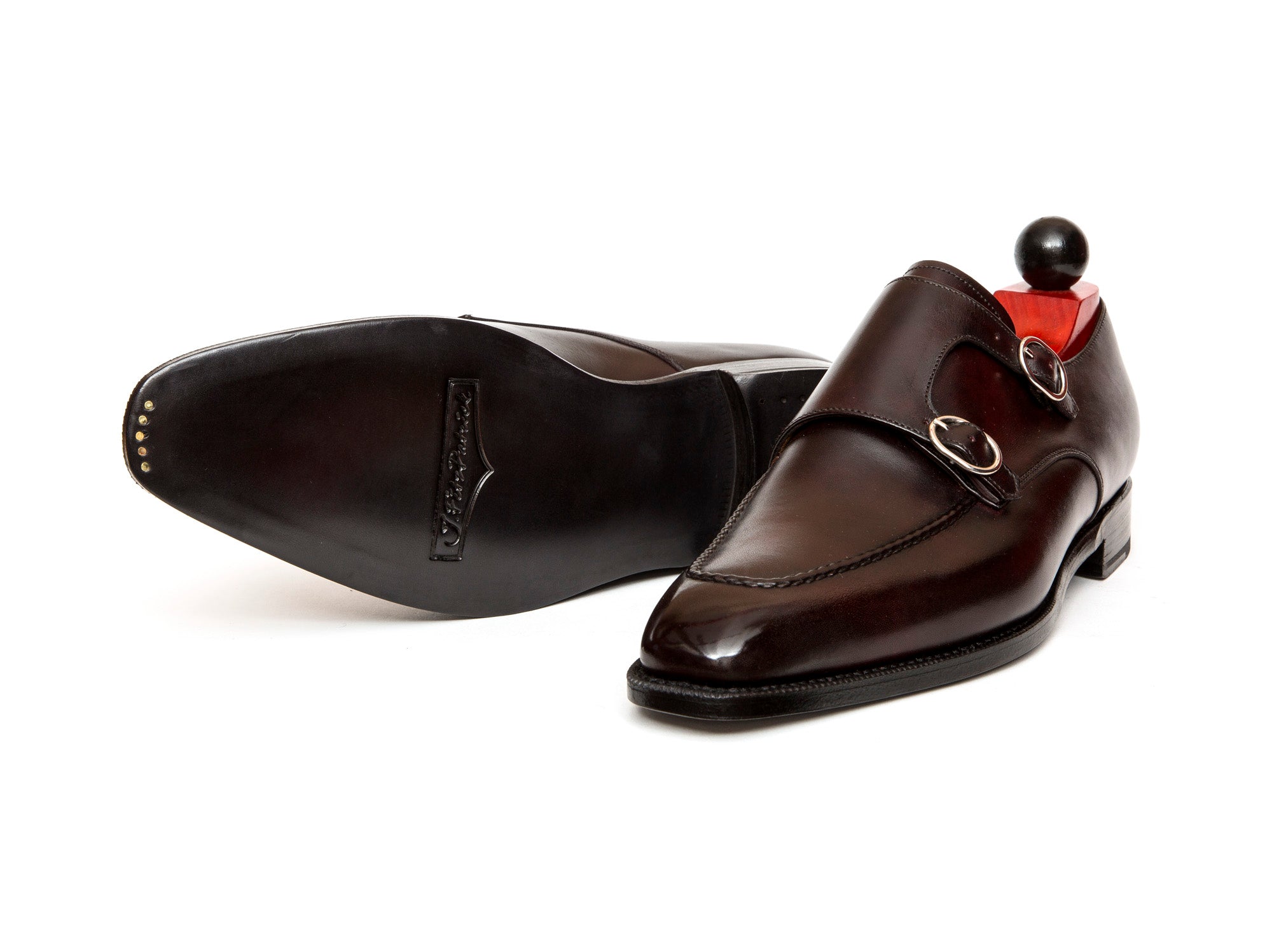 Montlake - MTO - Sangria Calf-Made To Order Double Monkstrap Hand Stitched-J.FitzPatrick Footwear