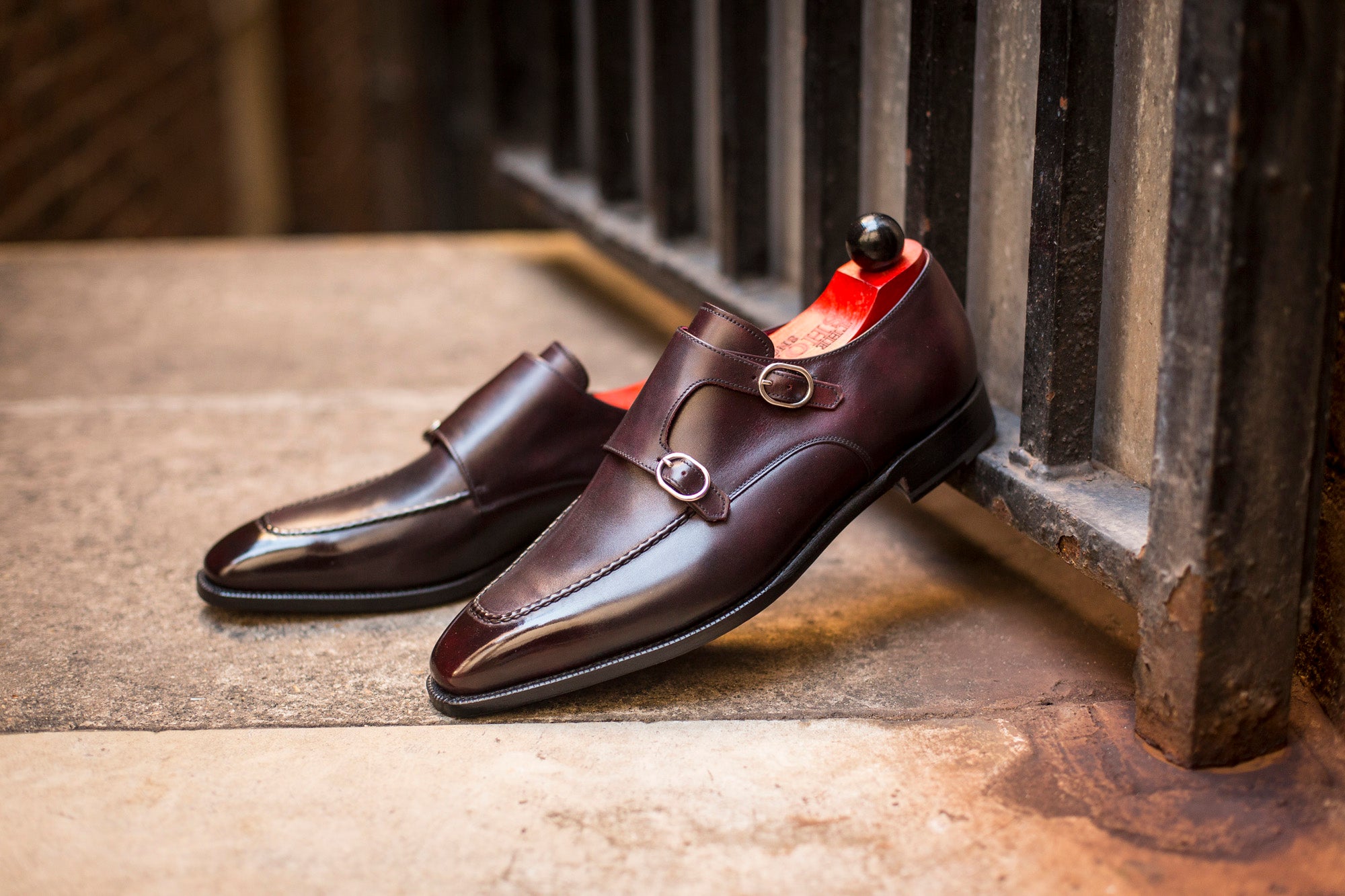 Montlake - MTO - Sangria Calf-Made To Order Double Monkstrap Hand Stitched-J.FitzPatrick Footwear