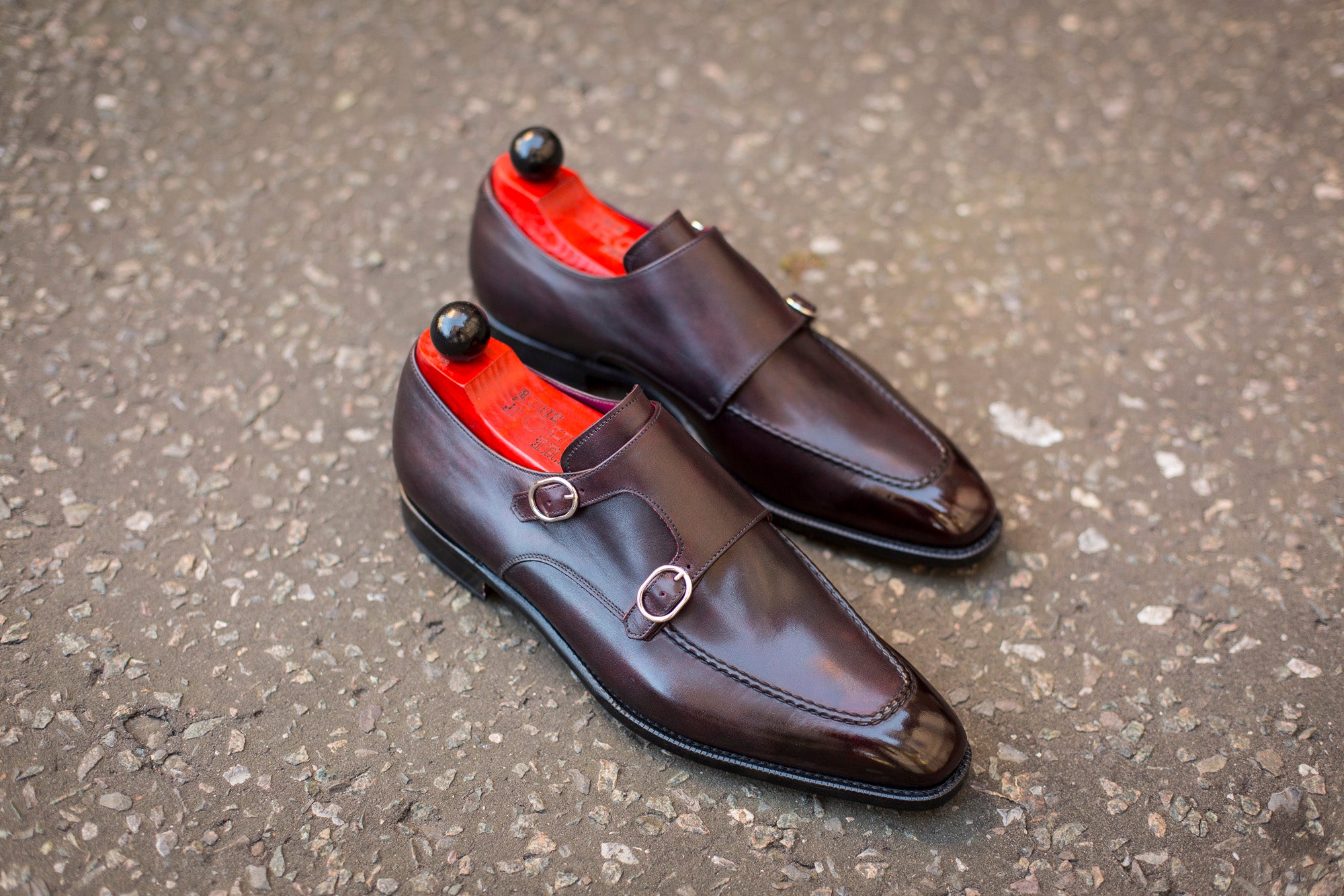 Montlake - MTO - Sangria Calf-Made To Order Double Monkstrap Hand Stitched-J.FitzPatrick Footwear