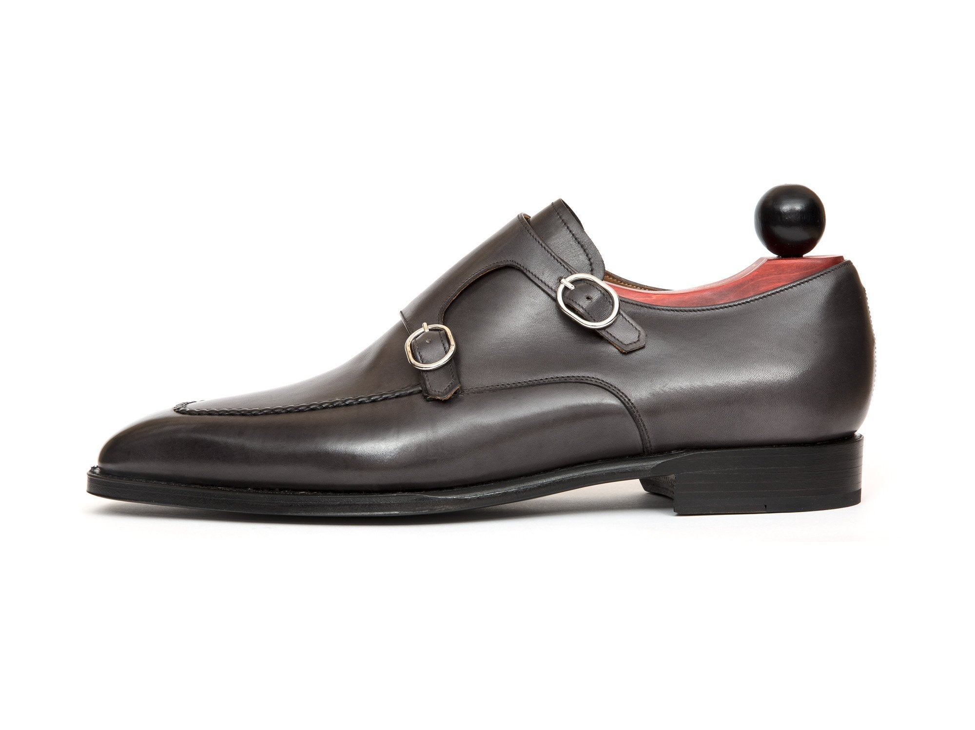 Montlake - MTO - Shaded Grey Calf-Made To Order Double Monkstrap Hand Stitched-J.FitzPatrick Footwear