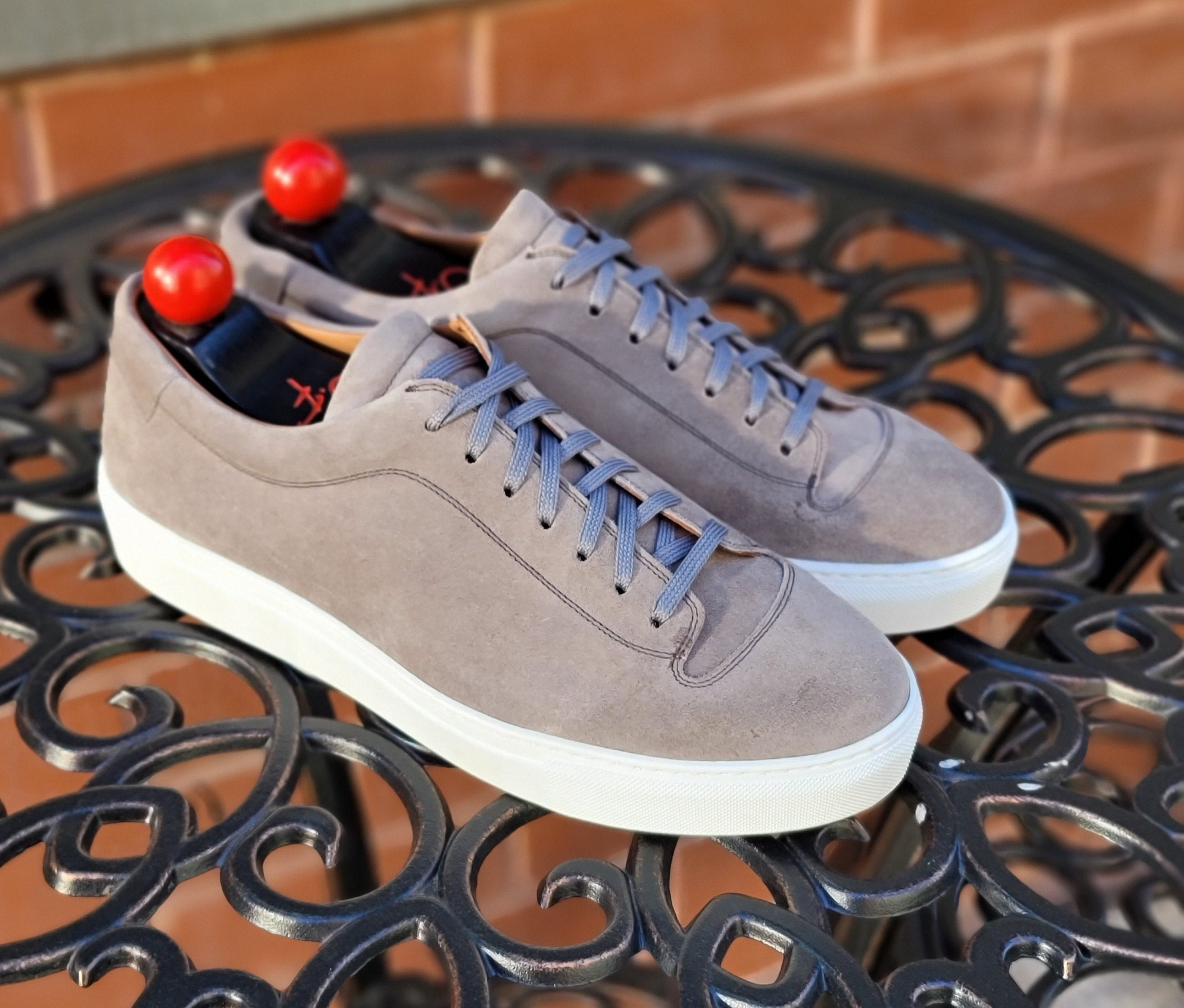 Olympia - Cloud Suede / White Sole-Plimsoll Lace Up Laceup Sneakers-J.FitzPatrick Footwear